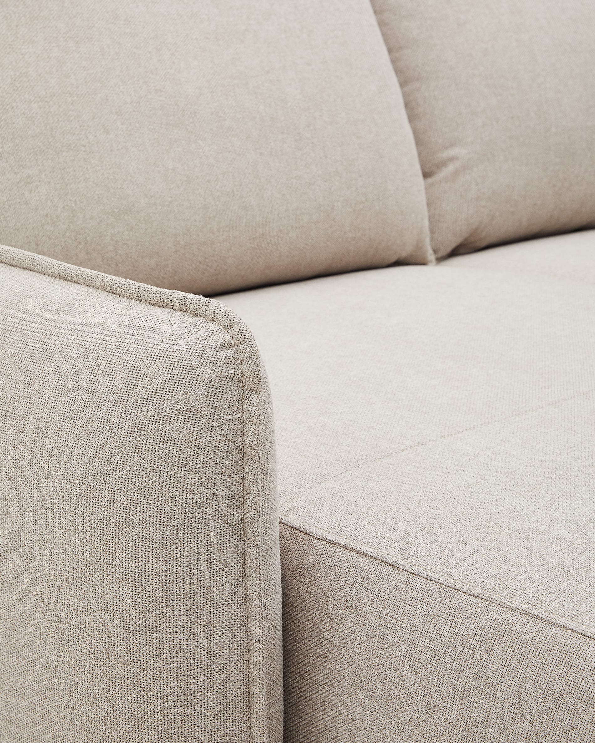 Carlota 3-seater sofa with left / right chaise longue in beige, 262 cm FSC Mix Credit