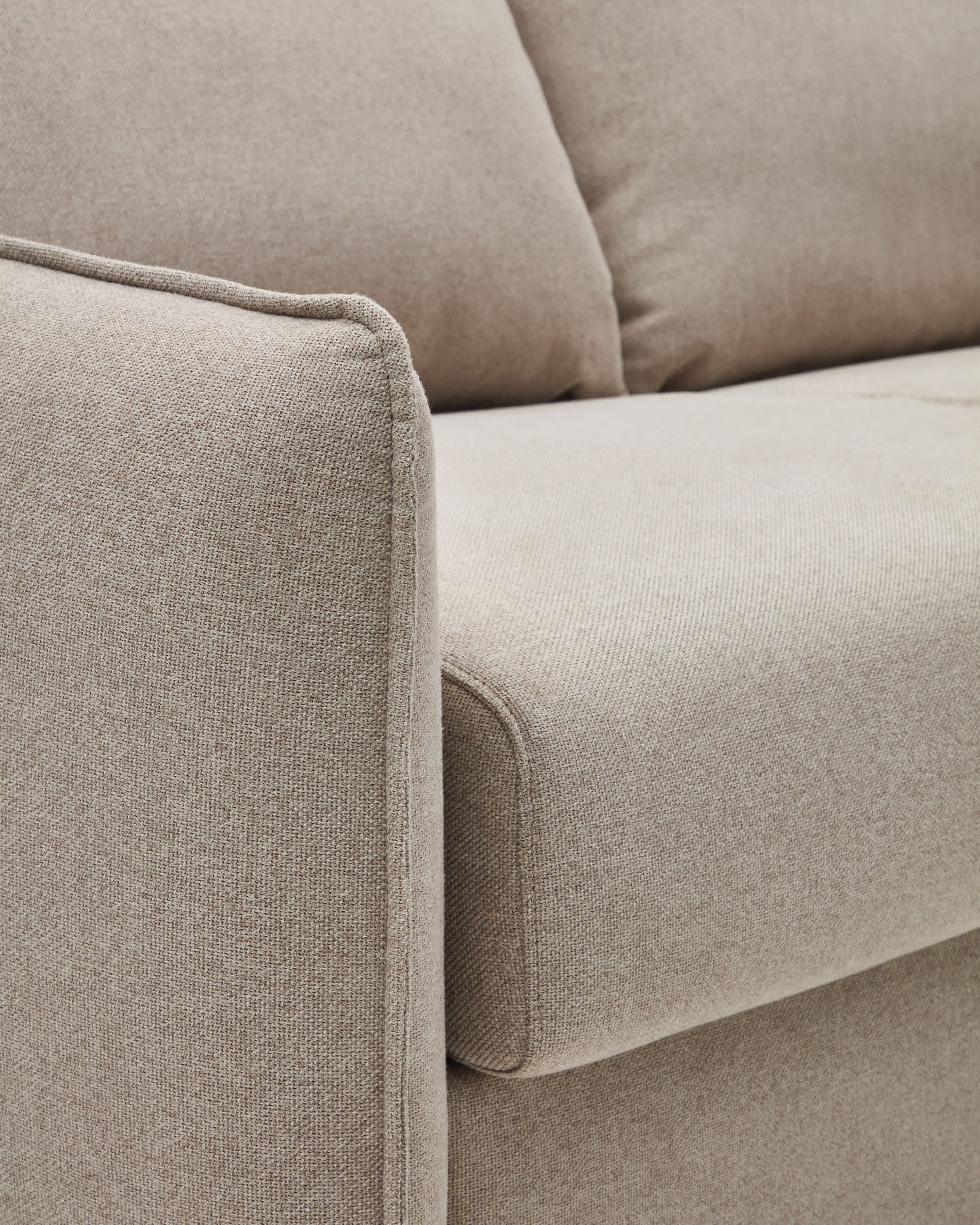 Carlota beige 2-seater sofa bed with solid beech wood legs 185cm FSC Mix Credit