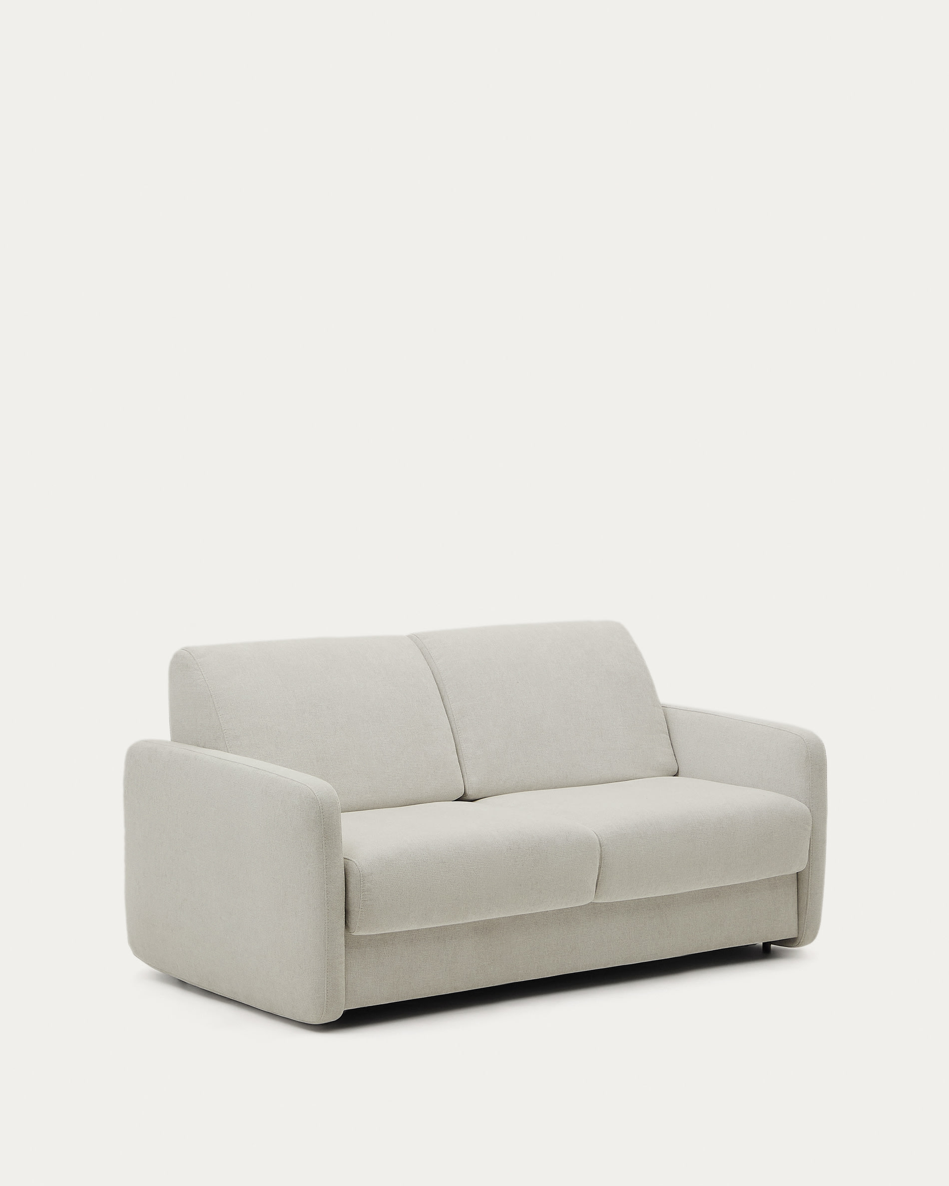 Nuala 2-seater sofa bed in pearl-coloured chenille 184cm