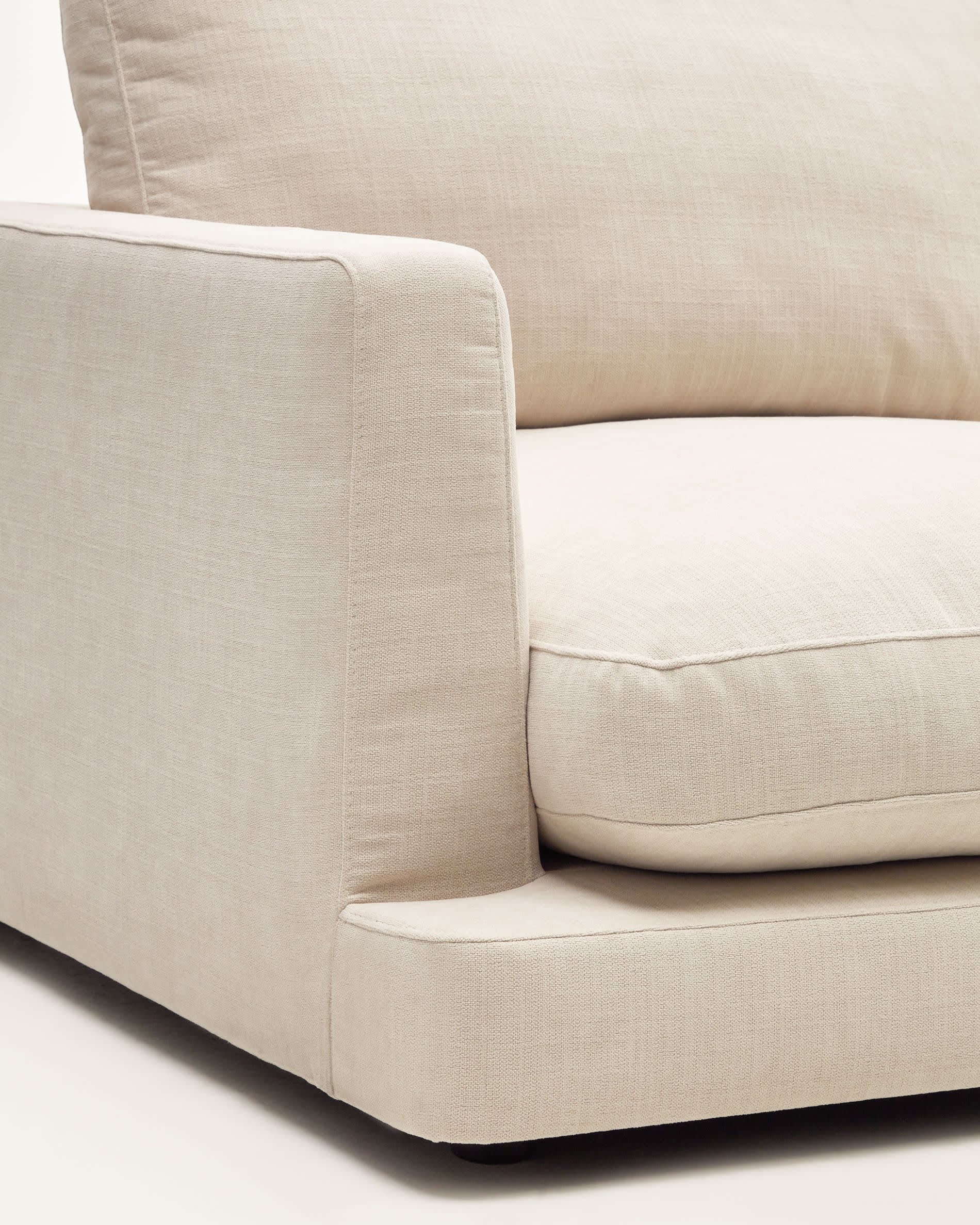 Gala 3-seater beige chenille sofa FSC Mix Credit 210cm