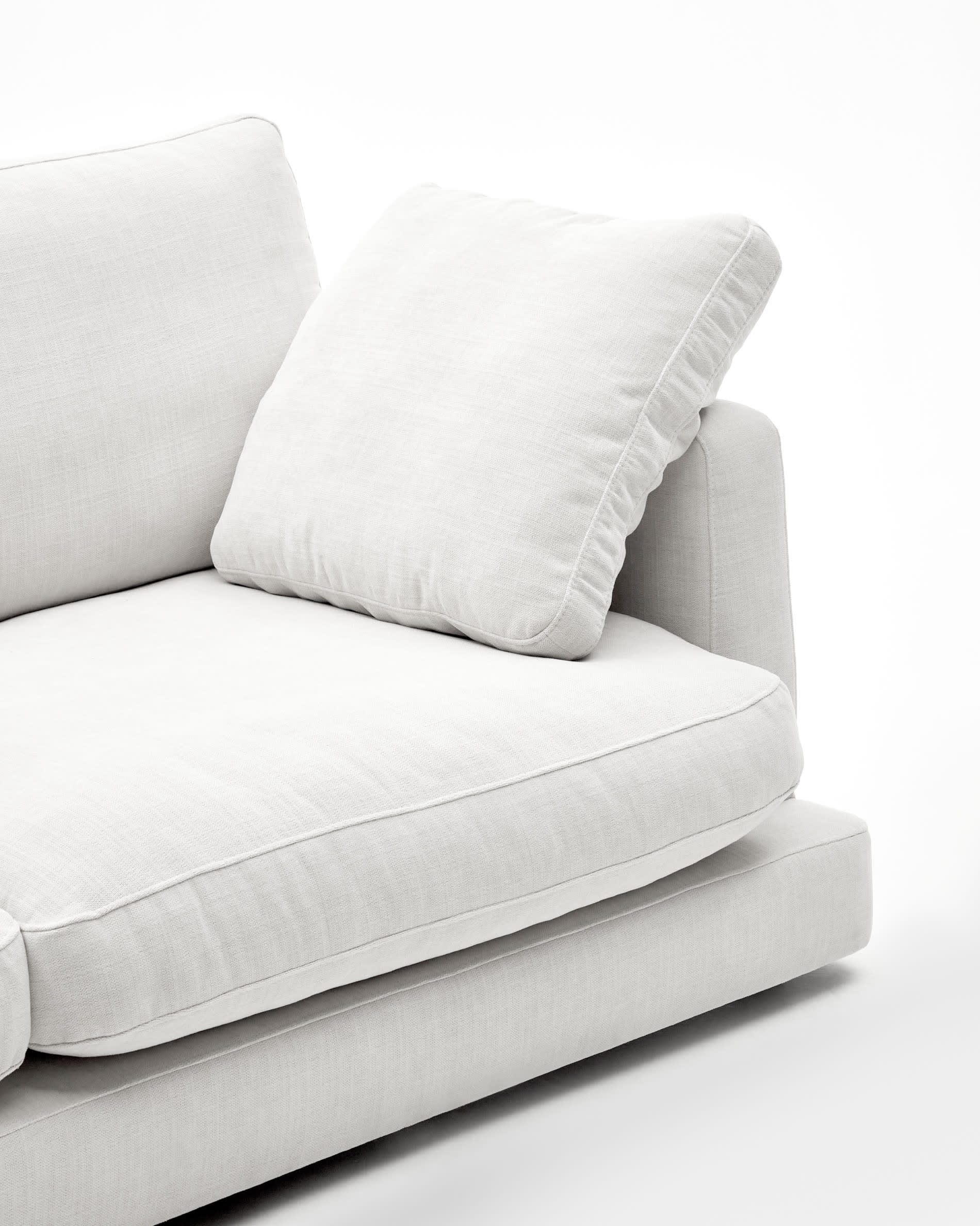 Gala 6-seater white chenille sofa FSC Mix Credit 390cm