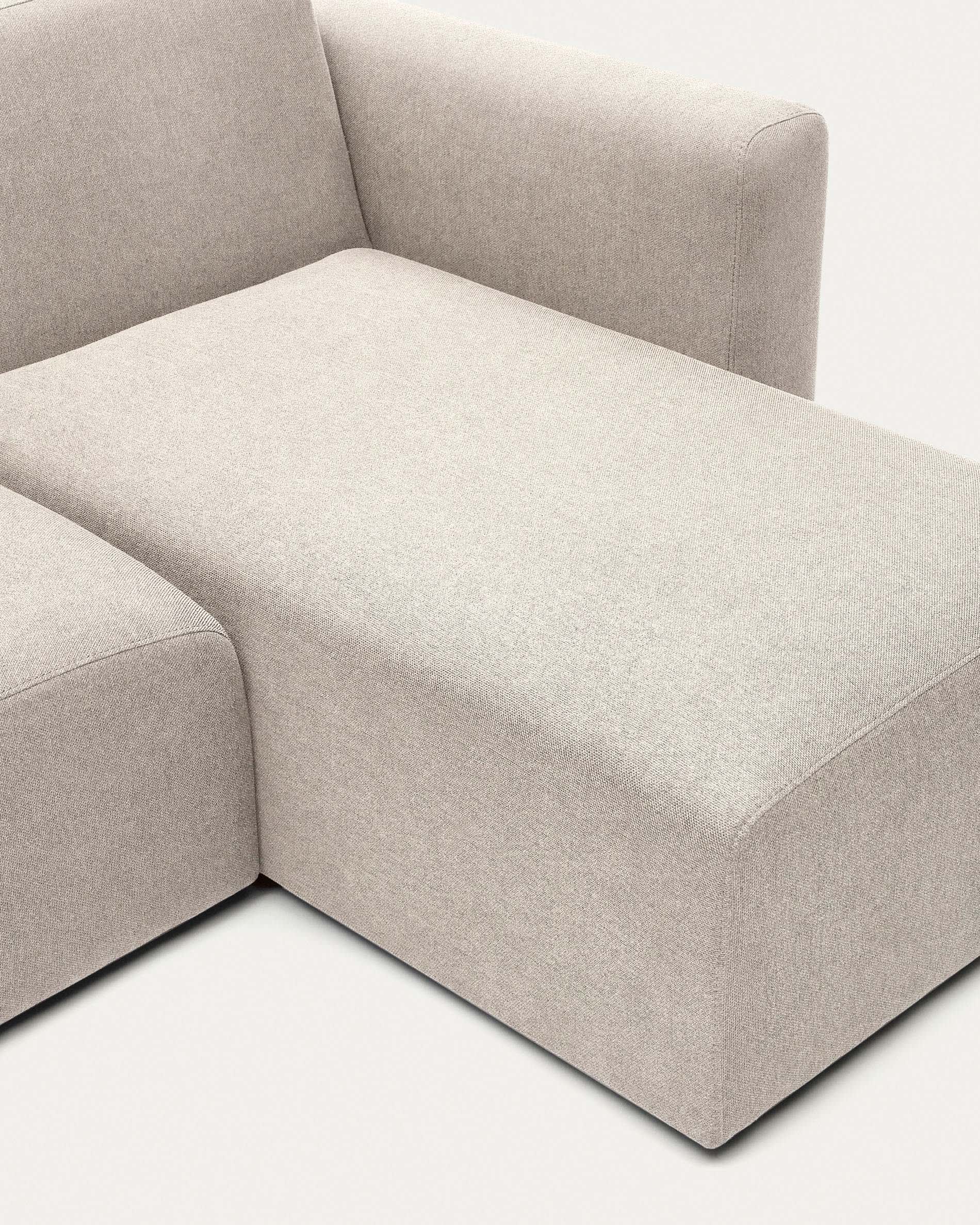 Neom 3 seater modular sofa, right/left chaise longue in beige, 263 cm FSC Mix Credit