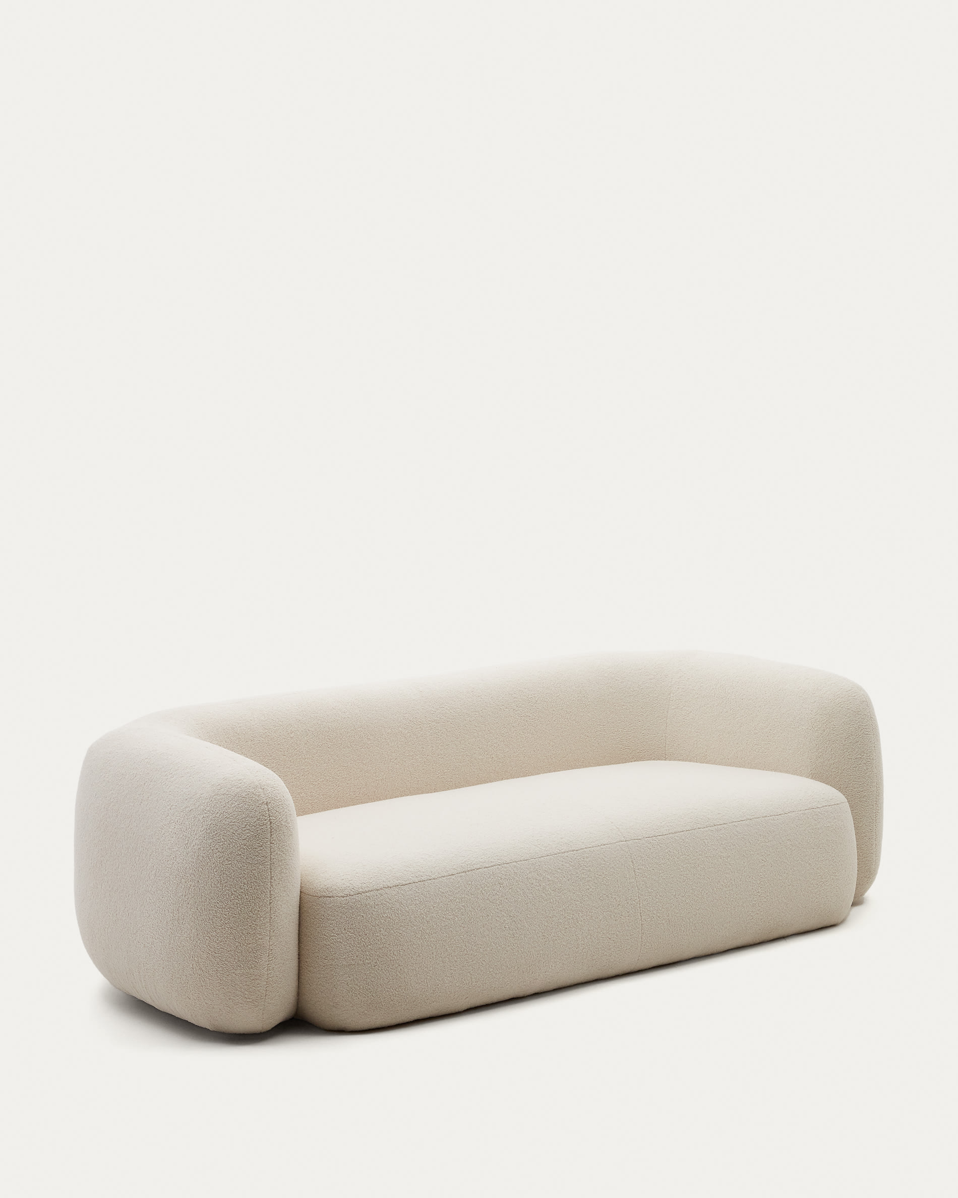 Martina ecru bouclé 3-seater sofa 246cm FSC Mix Credit