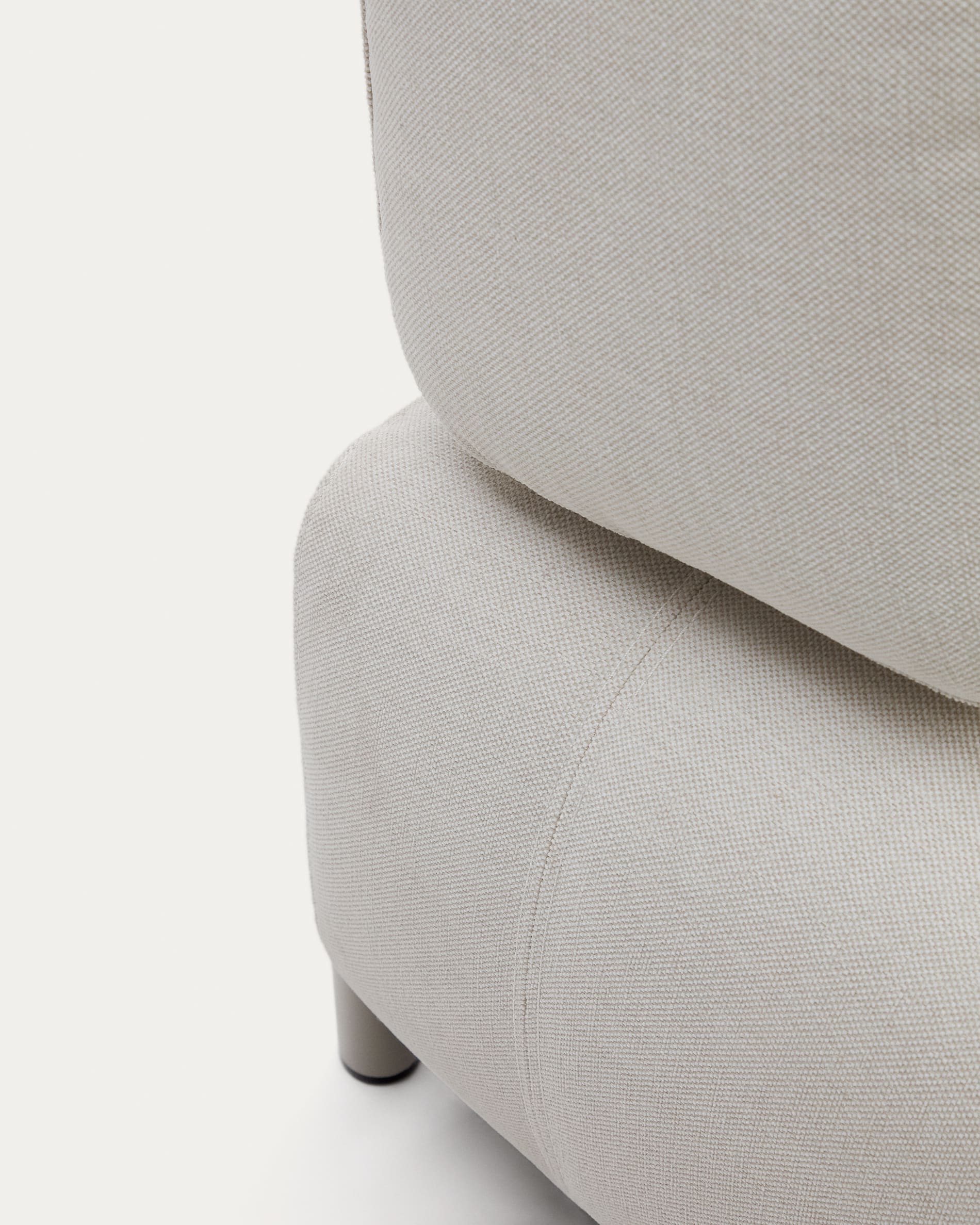 Compo module beige chenille 3-seater with beige metal structure 232 cm FSC Mix Credit