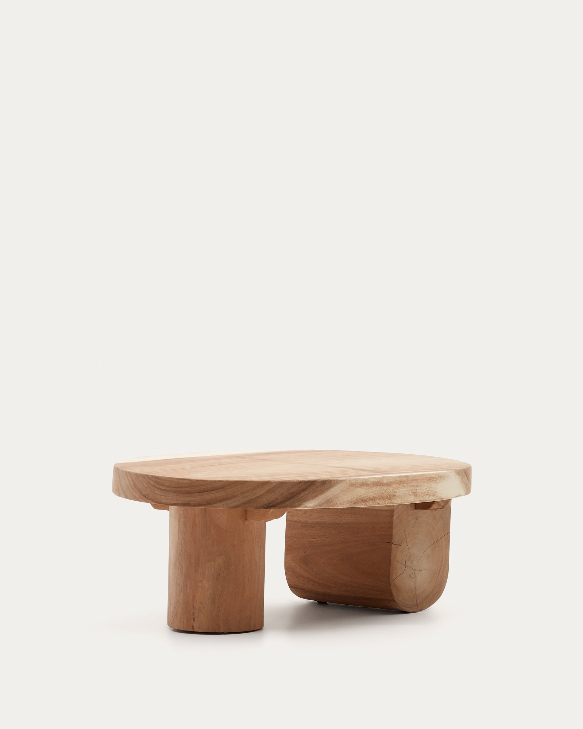 Mosi solid mungur wood coffee table Ø 90 x 60 cm