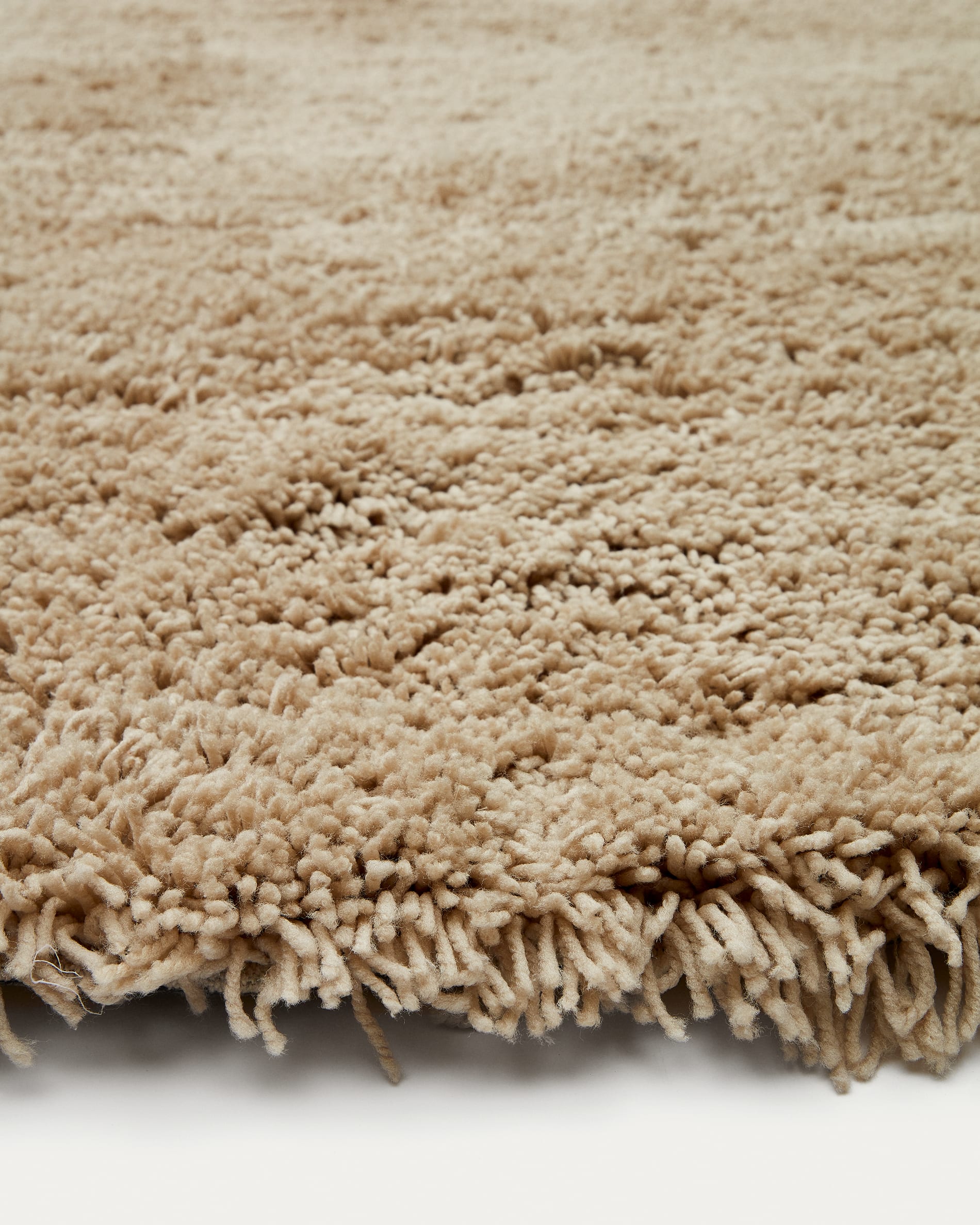 Neade rug, cotton and polyester in beige, 200 x 300 cm