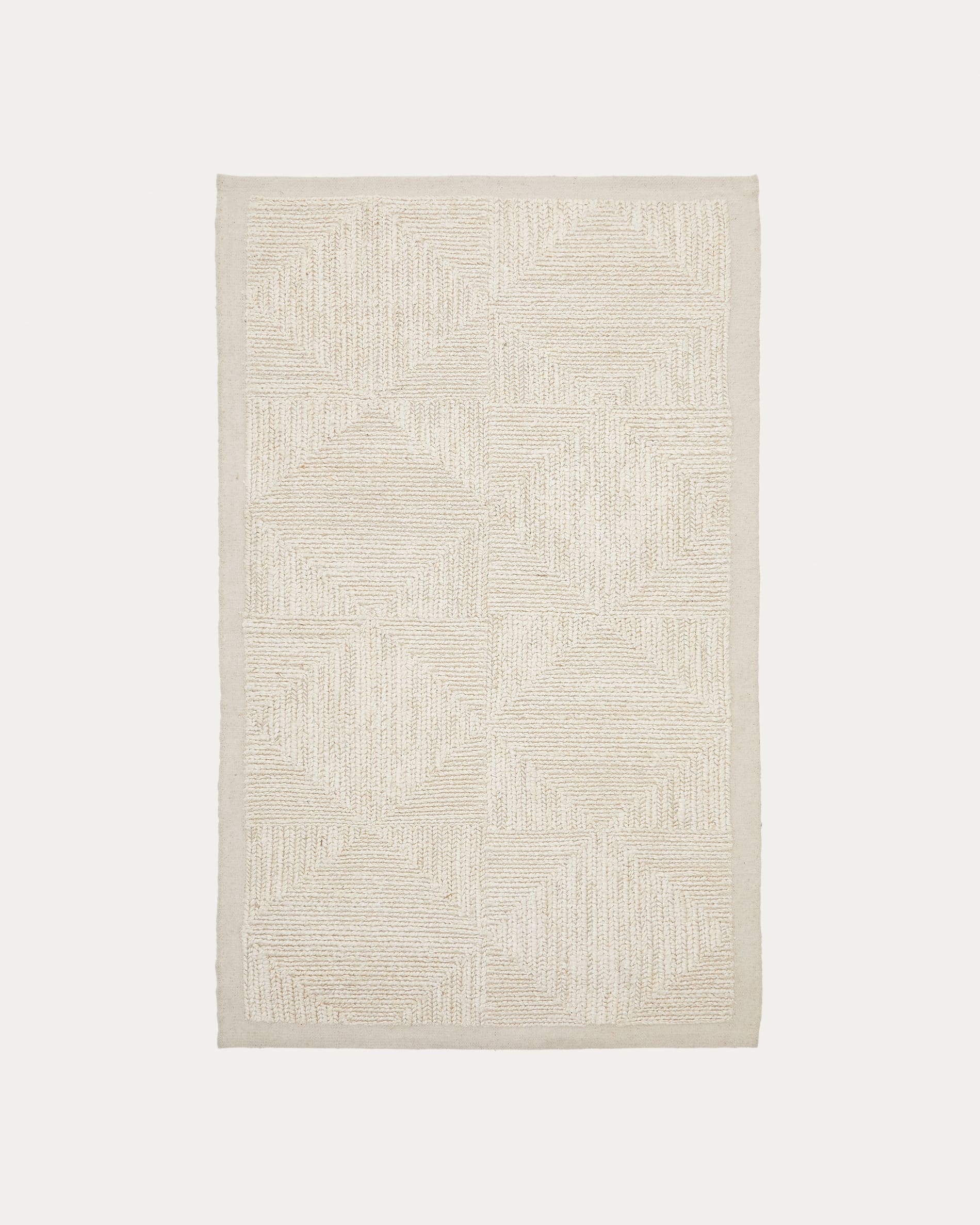 Tapijt Sicali van wit jute 160 x 230 cm
