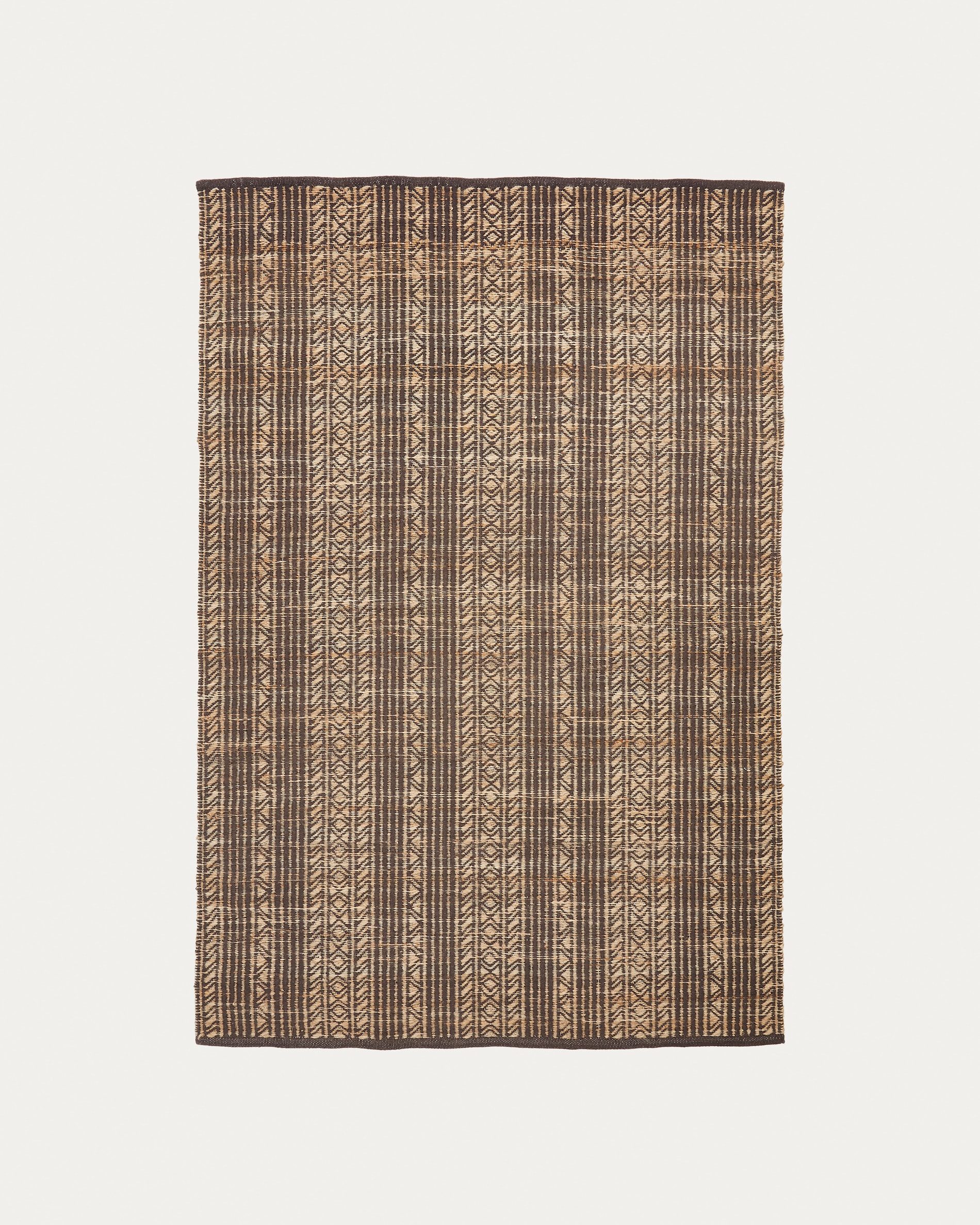Bruin tapijt Sinta van jute jacquard 200 x 300 cm