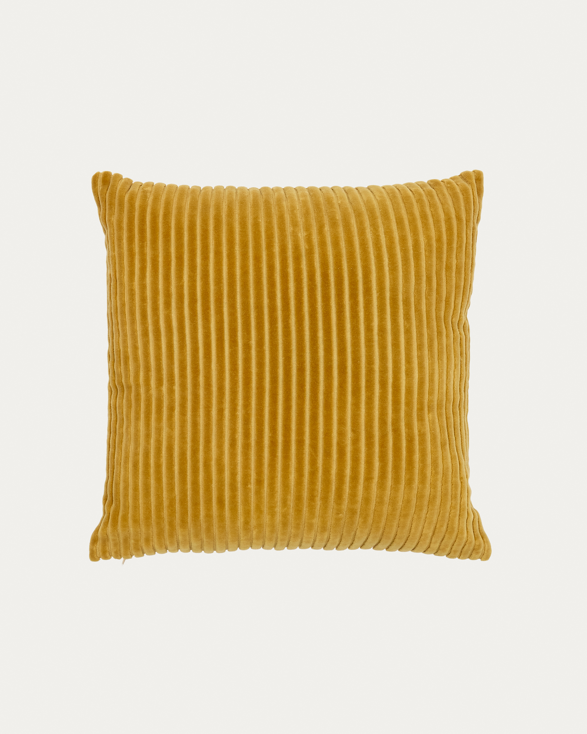 Cadenet cushion cover 100% cotton and mustard velveteen 45 x 45 cm
