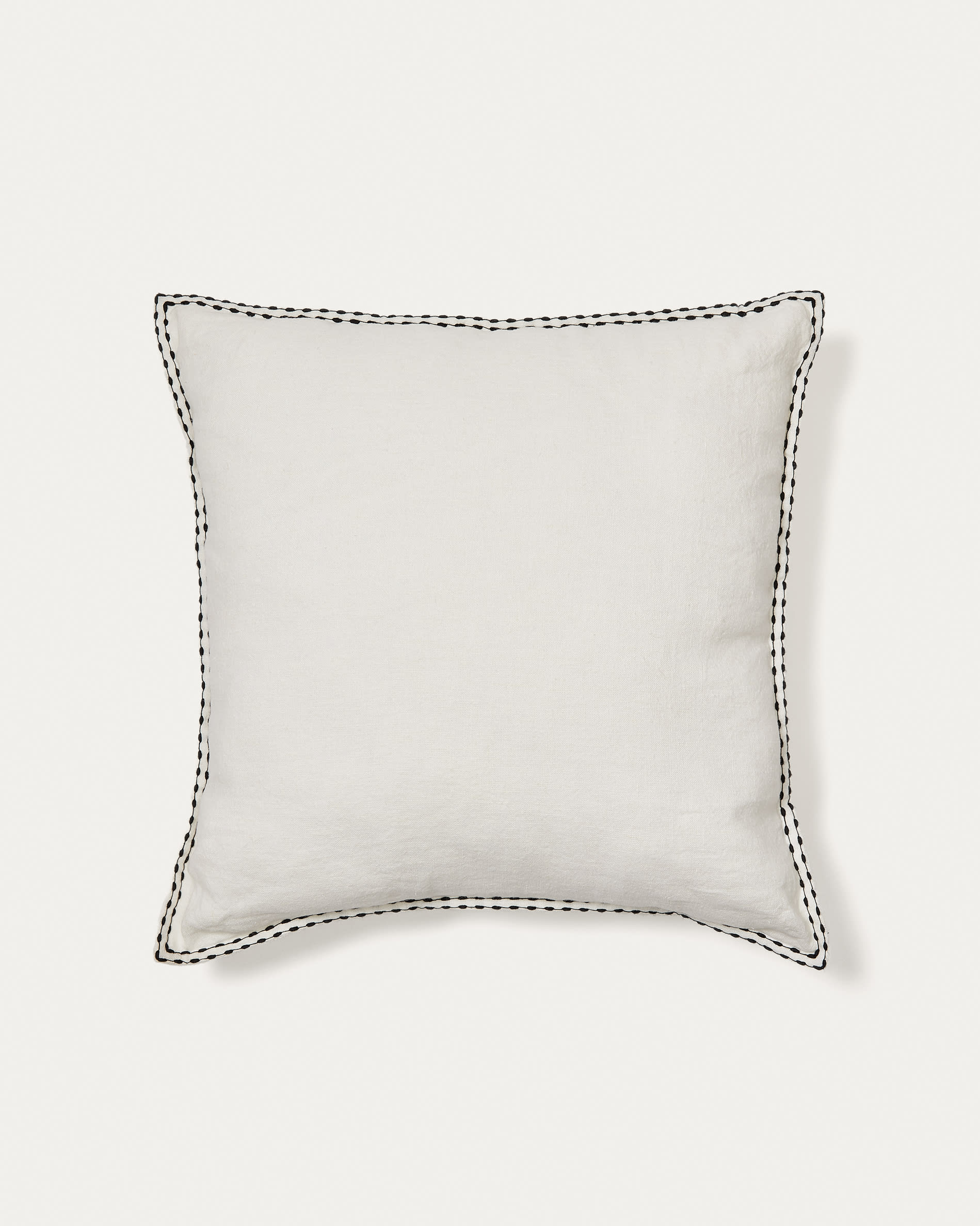 Lot De 2 Housses De Coussin En Lin Avec Broderie 3D Nœud Papillon – 45x45 Cm, Pour Canapé Ou Lit