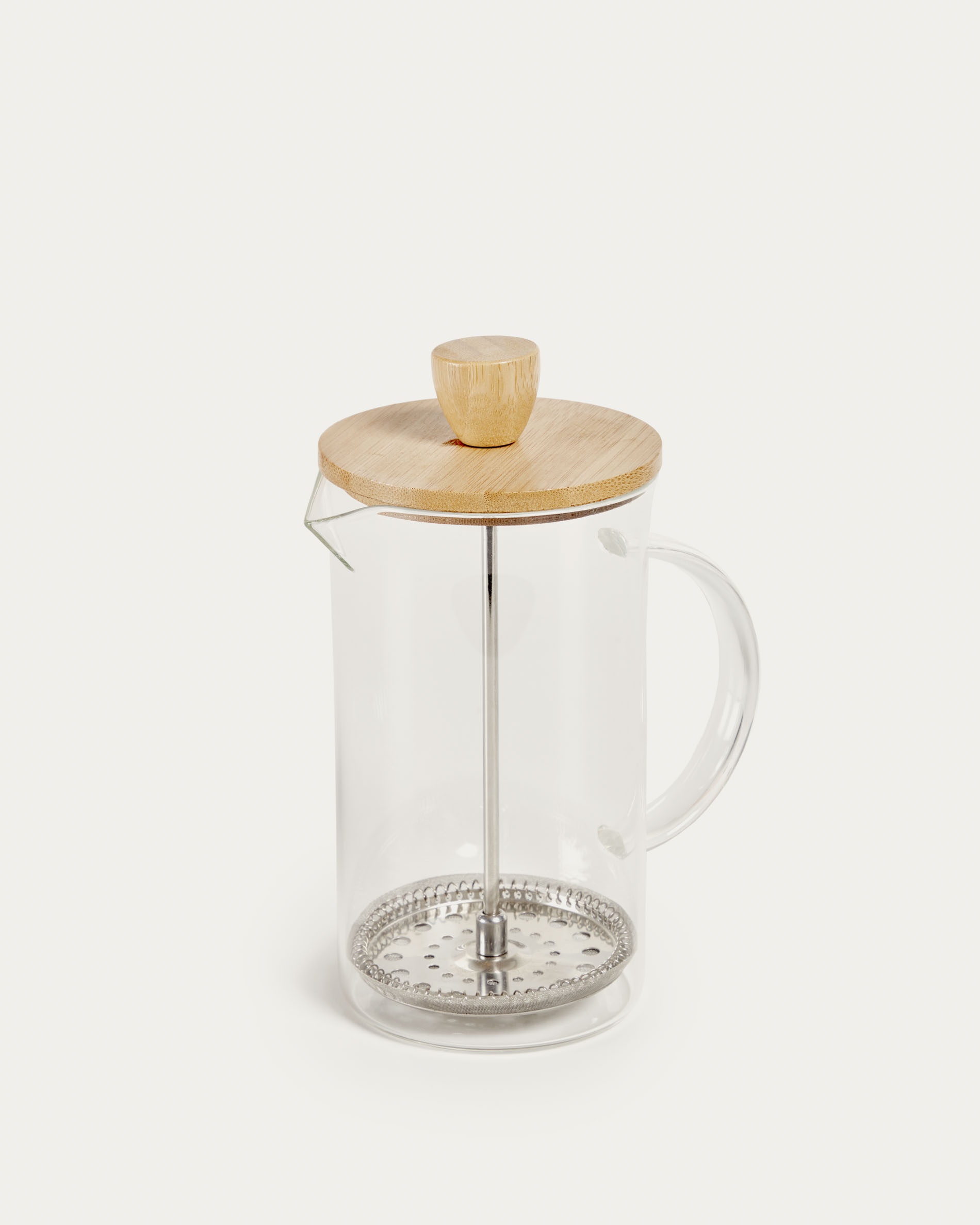 Eumelia transparent glass teapot with bamboo lid | Kave Home
