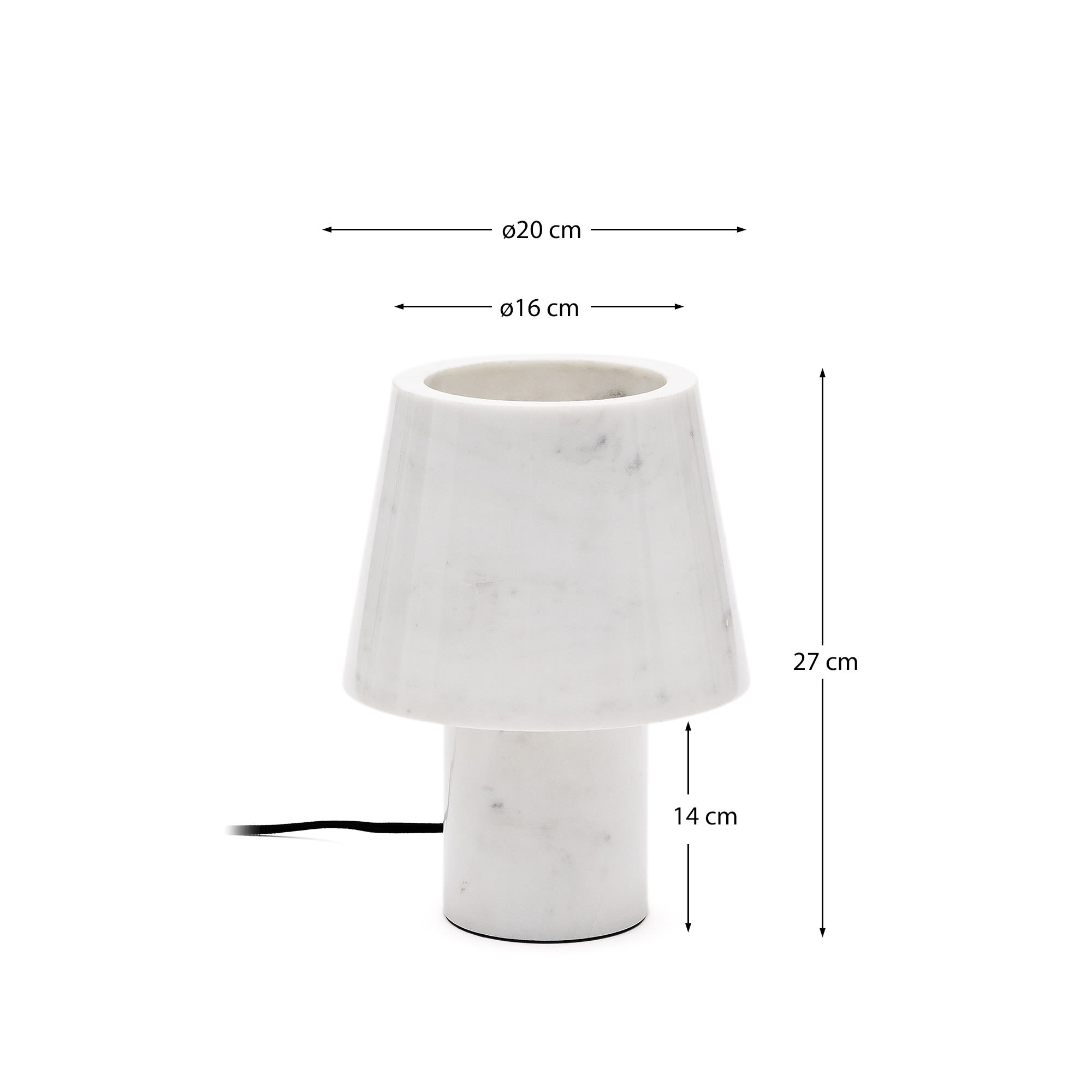 Alaro white marble table lamp