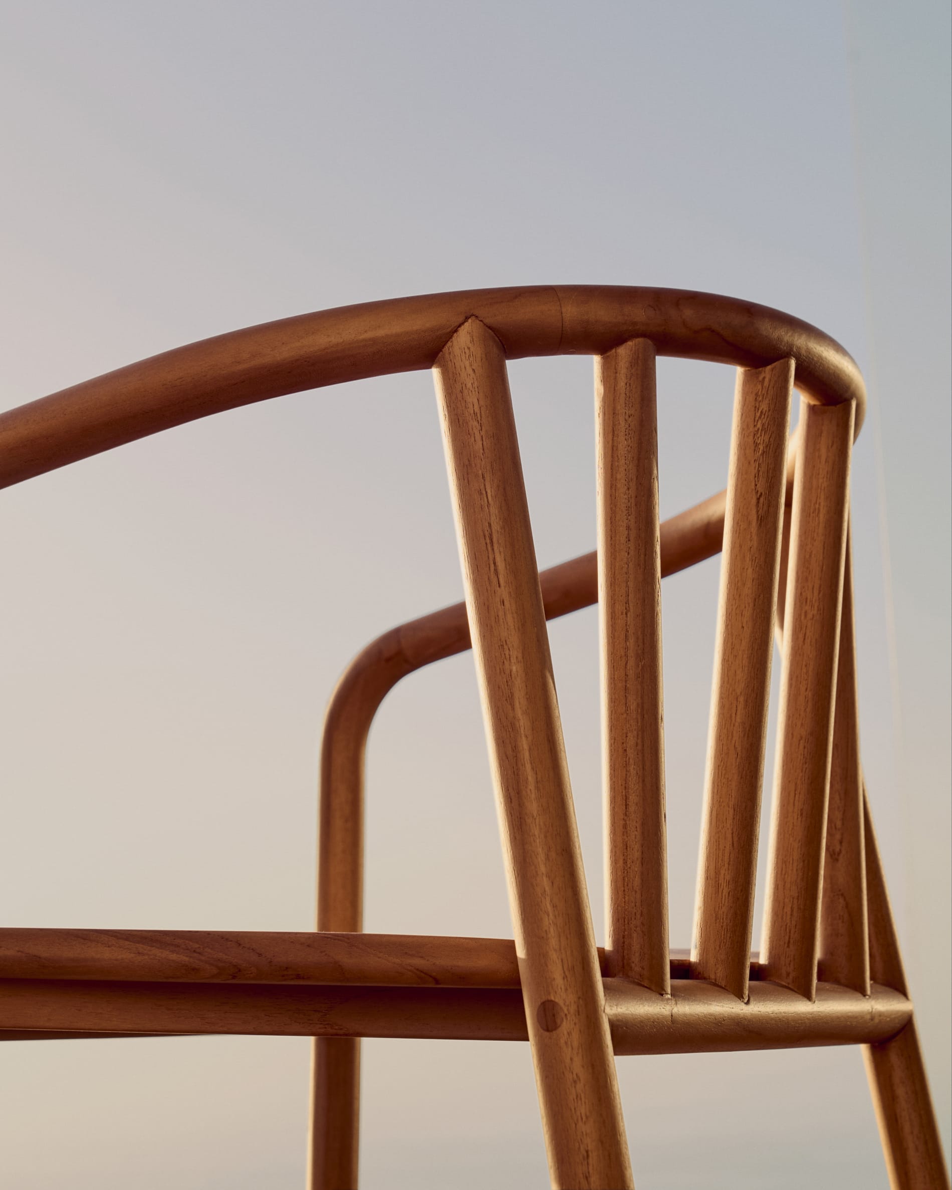 Turqueta stackable outdoor chair in FSC 100% solid teak wood