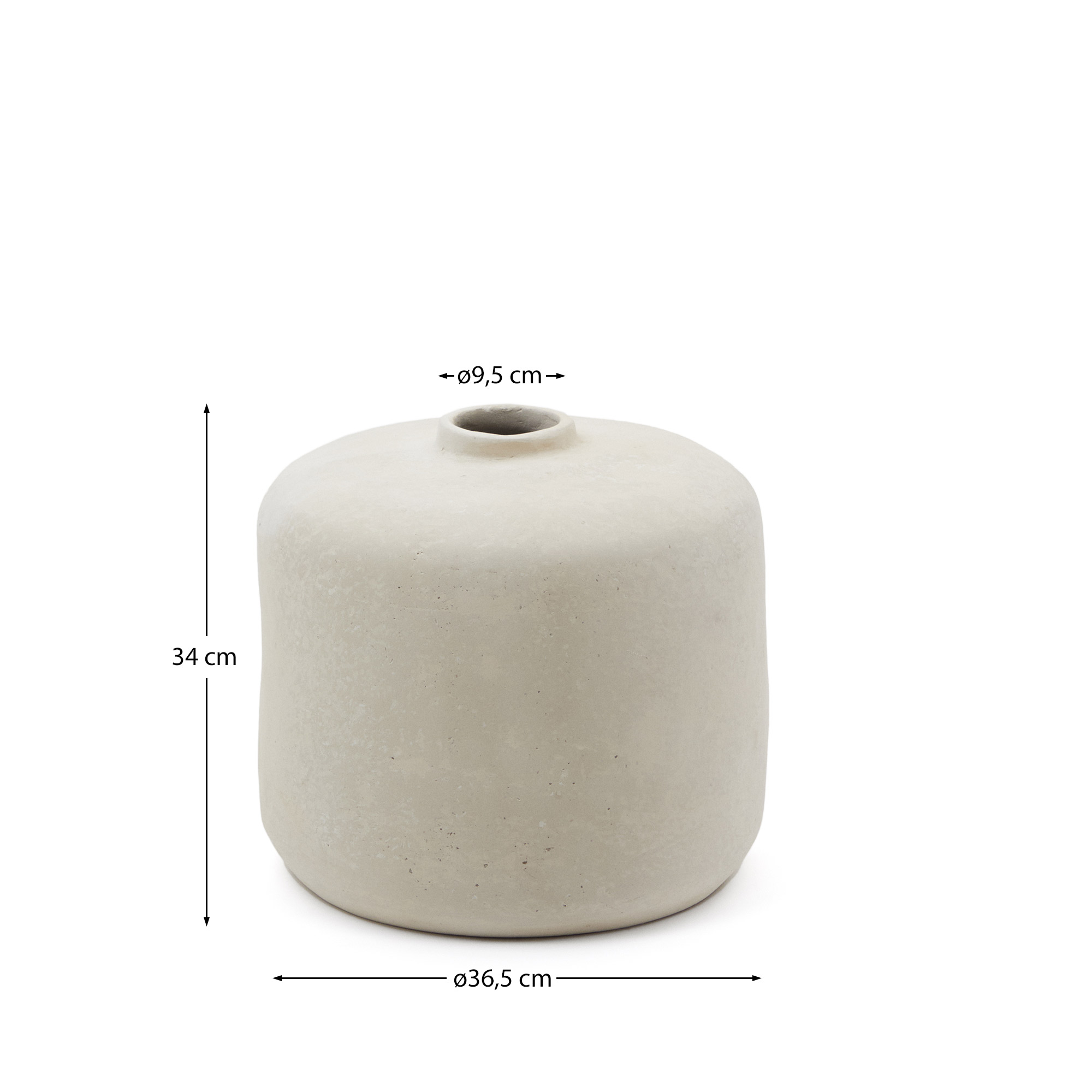 Serina papier mâché vase in white 36.5 cm - sizes