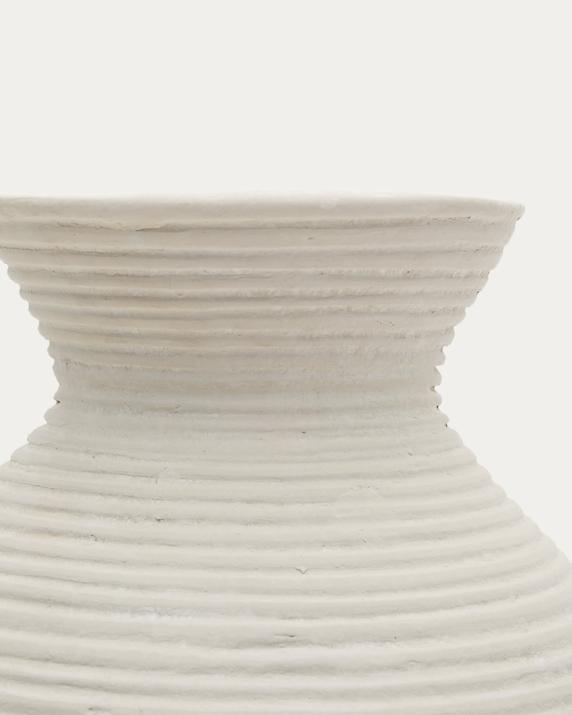 Pria white, papier mâché vase, 51 cm