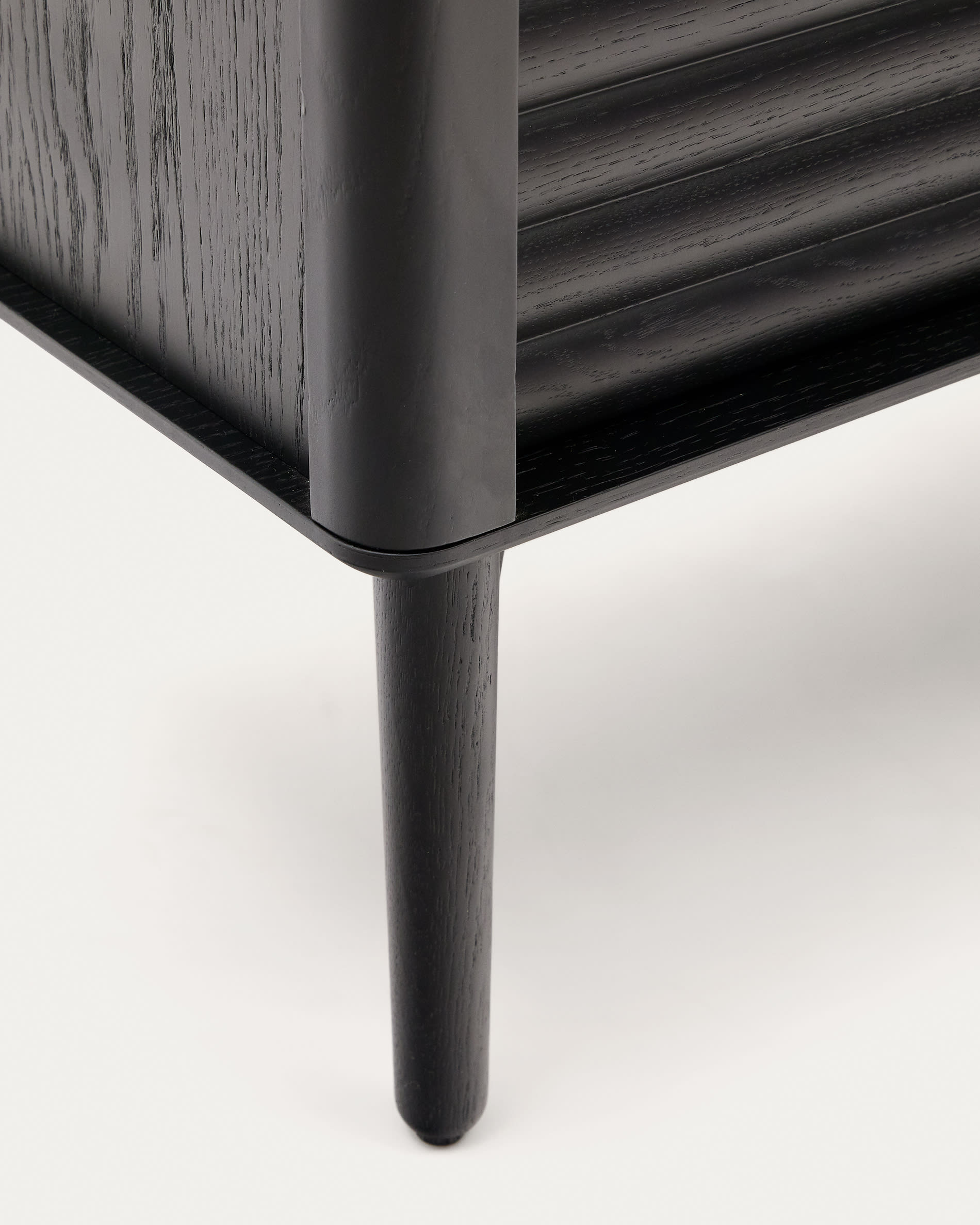 Lenon sideboard 3 doors and 3 drawers solid wood and black oak veneer 200x86cm FSC Mix Credit