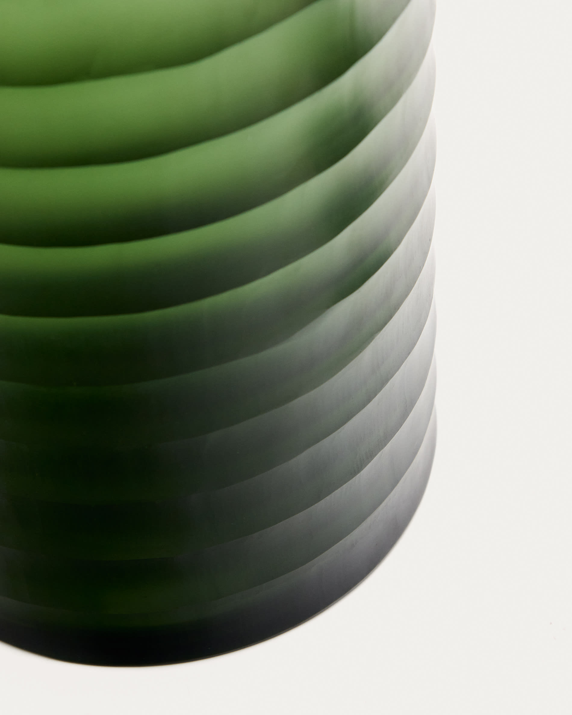 Bunce green, recycled-glass vase, 25 cm