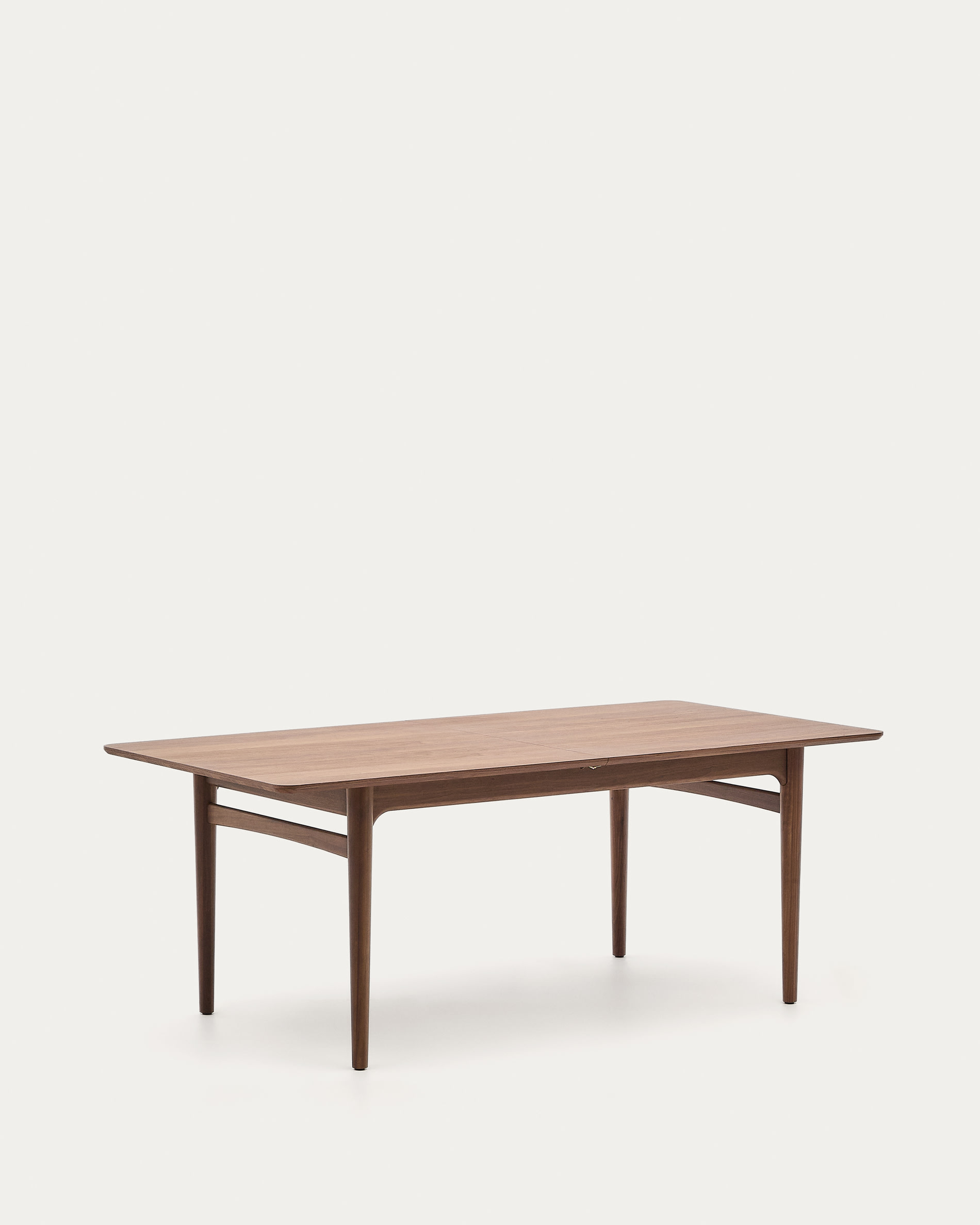 Elan extendable table in veneer and solid walnut wood 200 (260) x 100 cm FSC Mix Credit