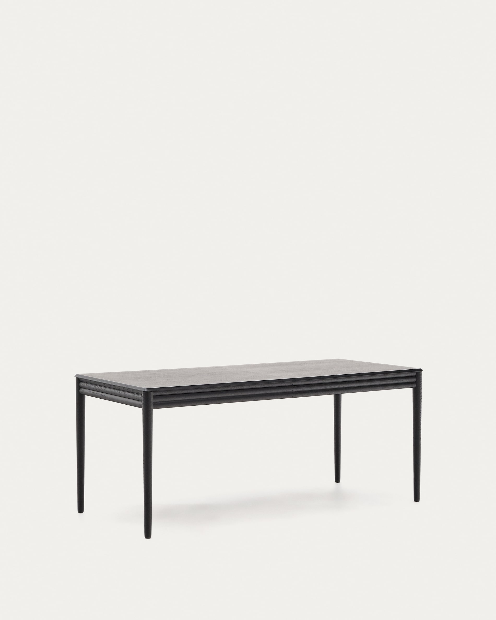 Lenon extending table in black oak veneer and solid oak 160(200)x90cm FSC Mix Credit