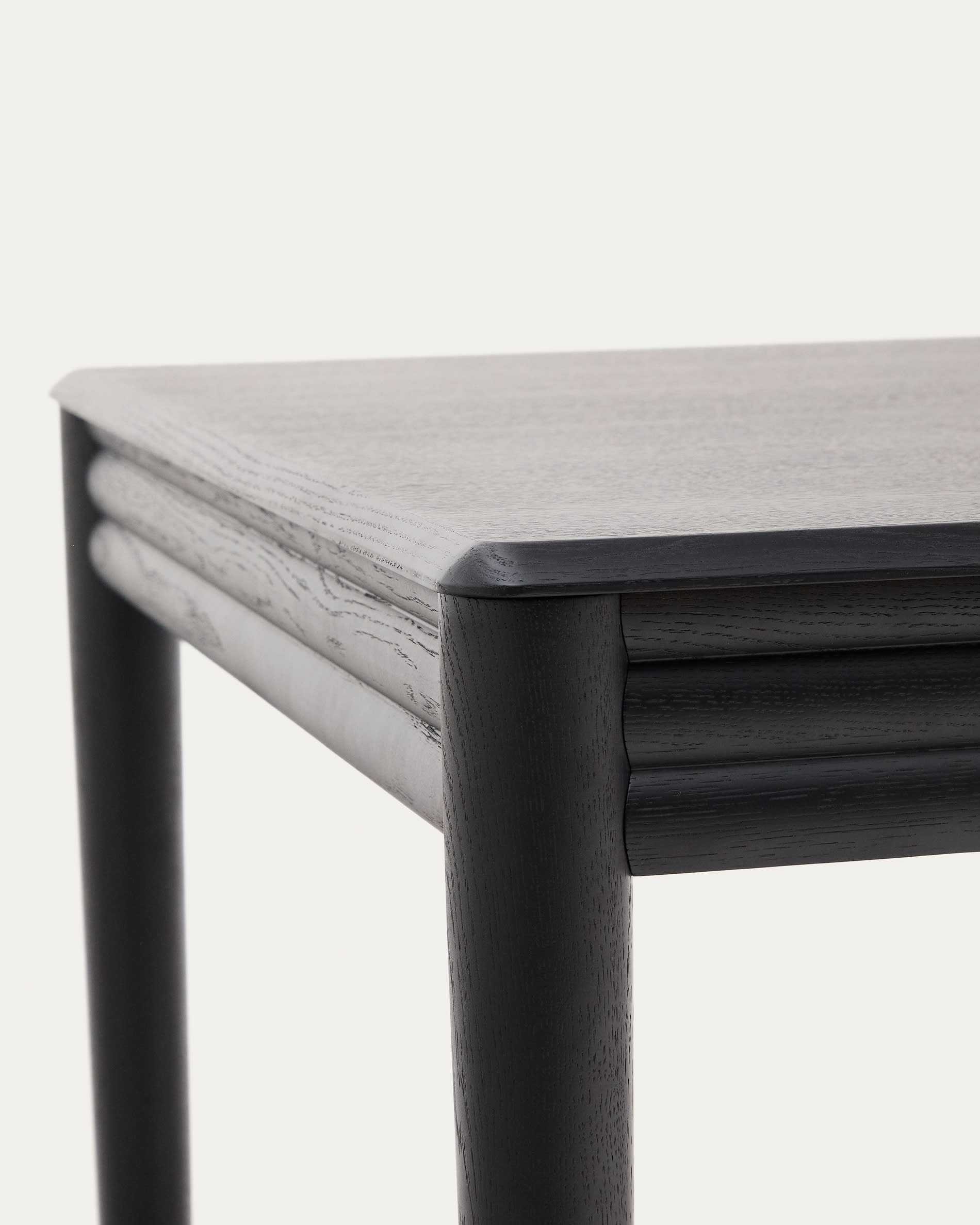 Lenon extending table in black oak veneer and solid oak 200(280)x90cm FSC Mix Credit