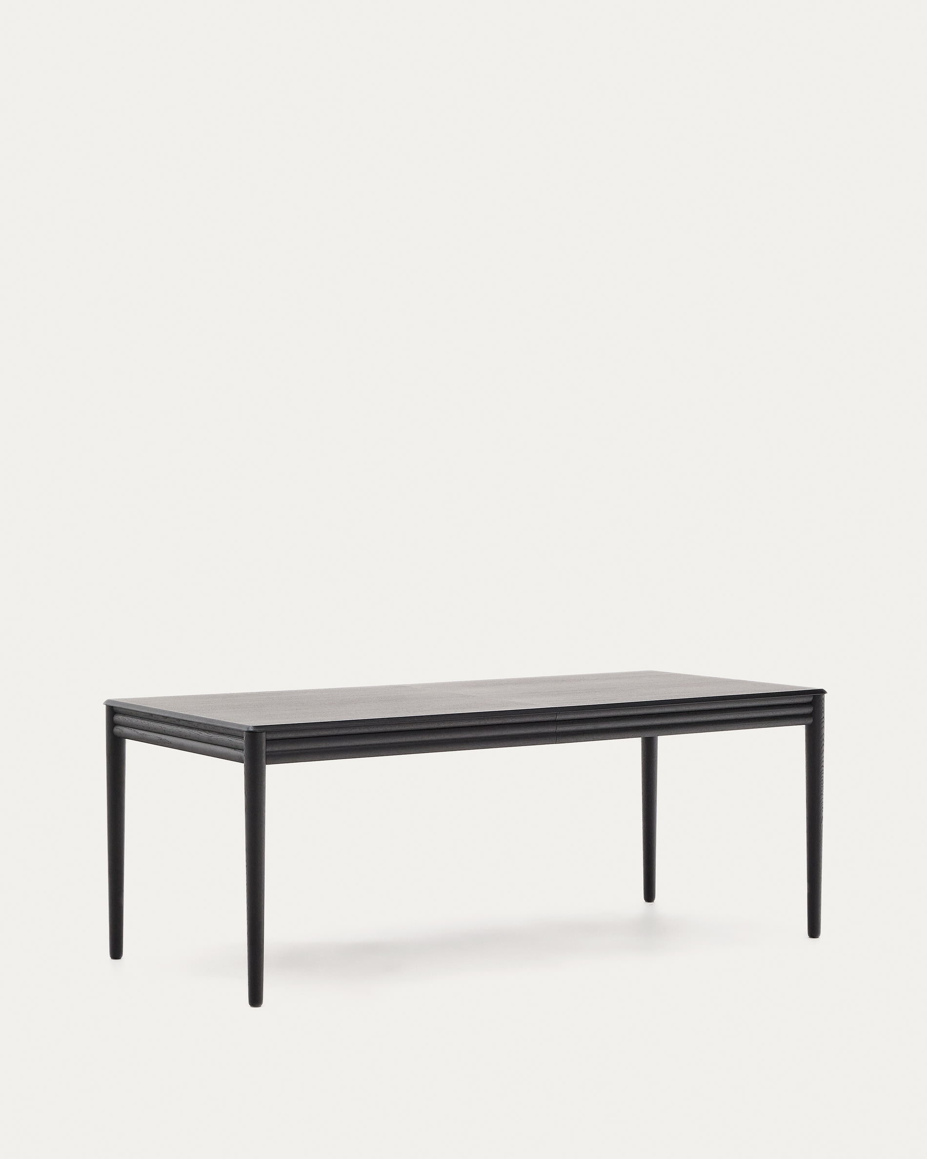 Lenon extending table in black oak veneer and solid oak 200(280)x90cm FSC Mix Credit