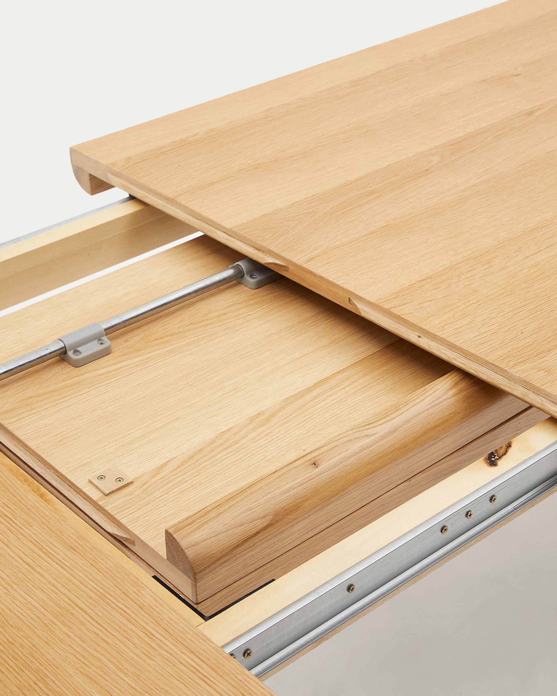 Jondal extendable table made of solid wood and oak veneer, 200 (286) cm x 100 cm FSC 100%