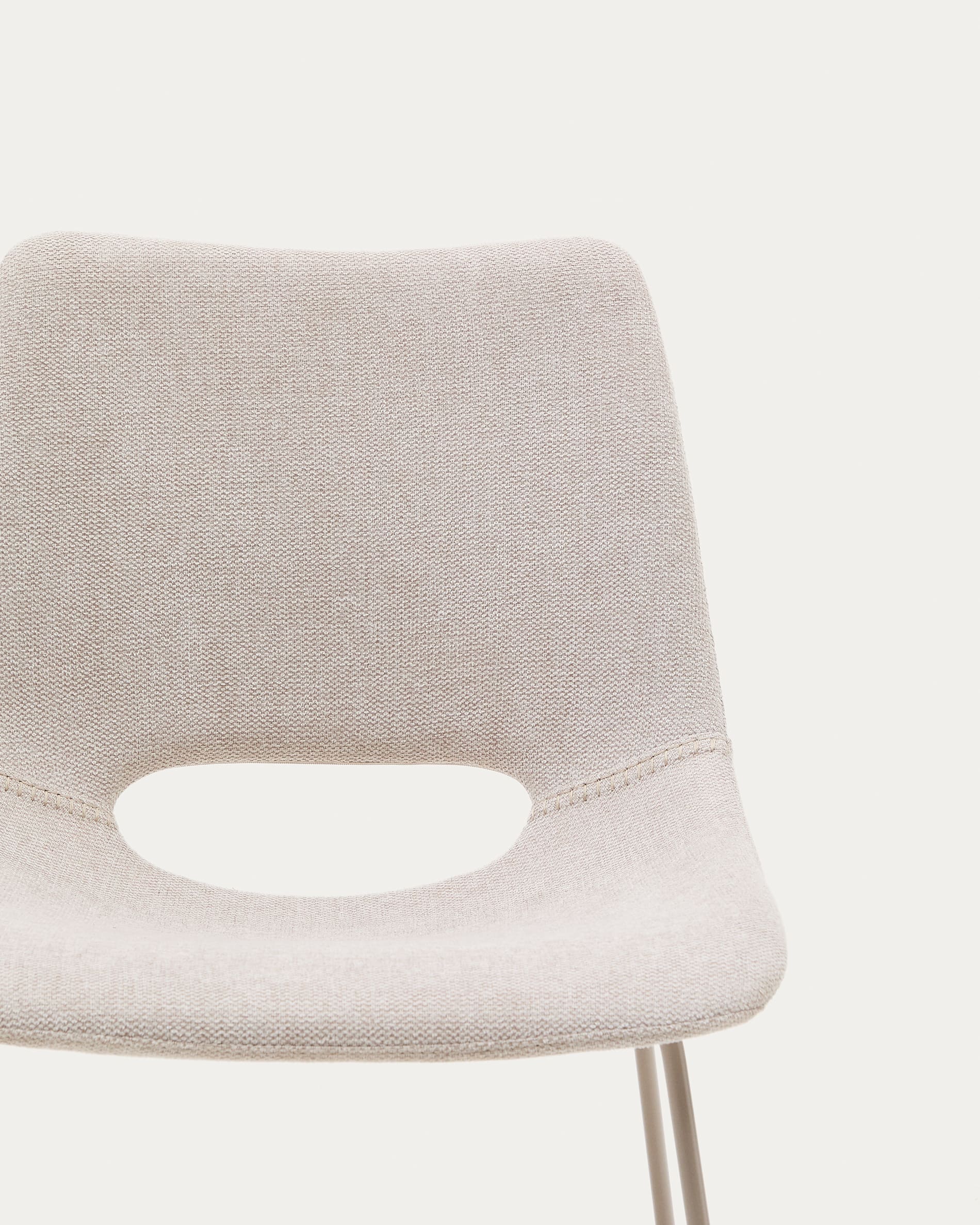 Zahara chair in beige with steel legs in a beige finish FSC 100%