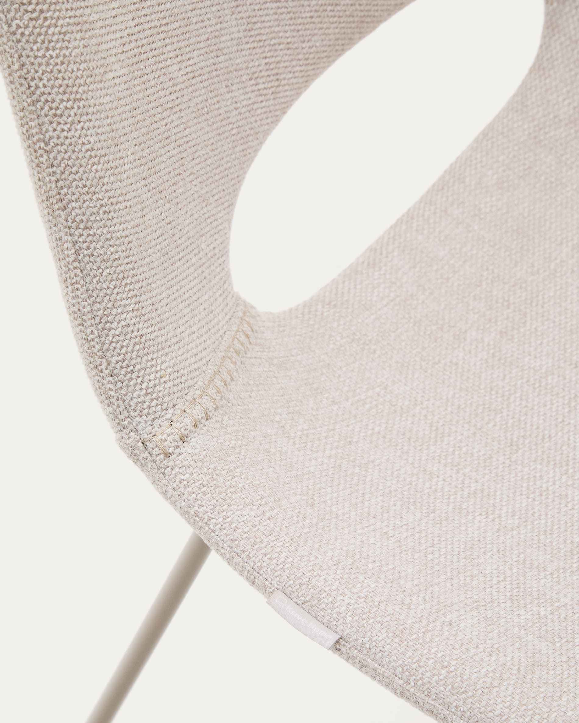Zahara chair in beige with steel legs in a beige finish FSC 100%