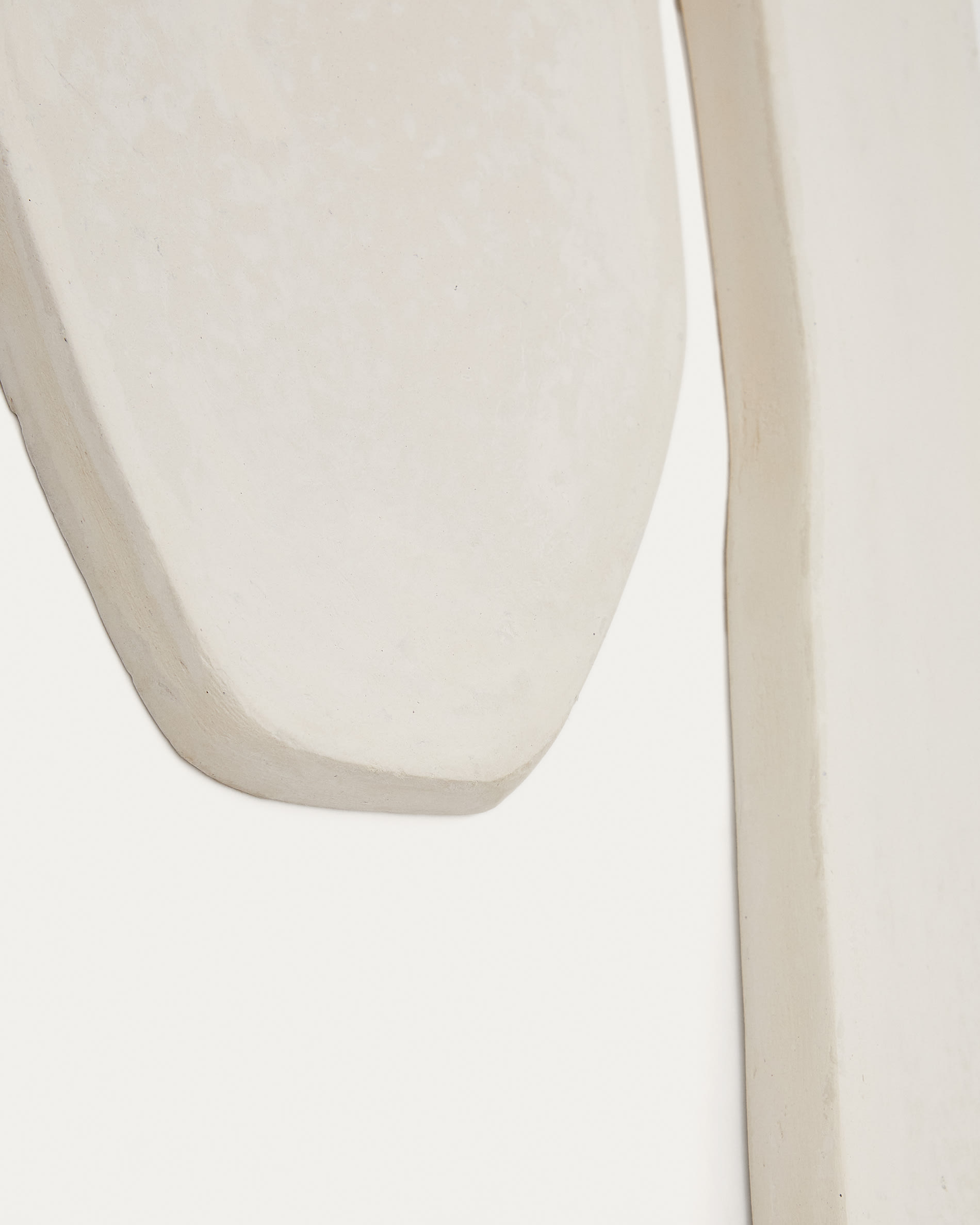 Siluna set of 3 elongated wall panels in white papier-mâché