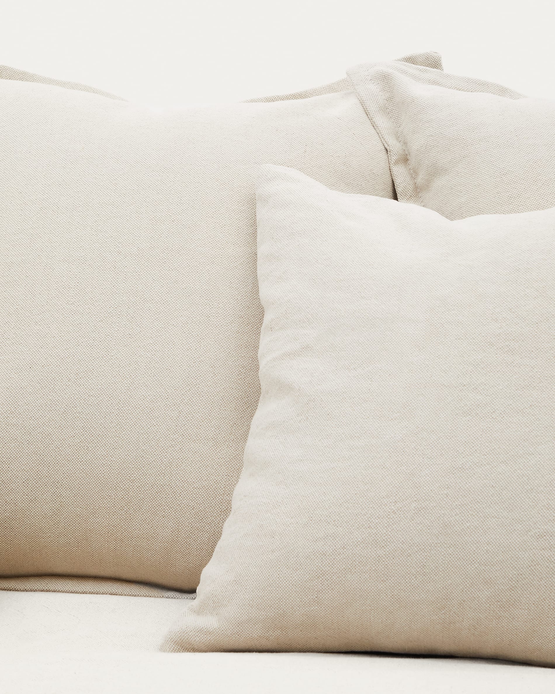 Fodera per Cuscino Decorativo Quadrato 40x40 cm in Tessuto Macramè Ecrù