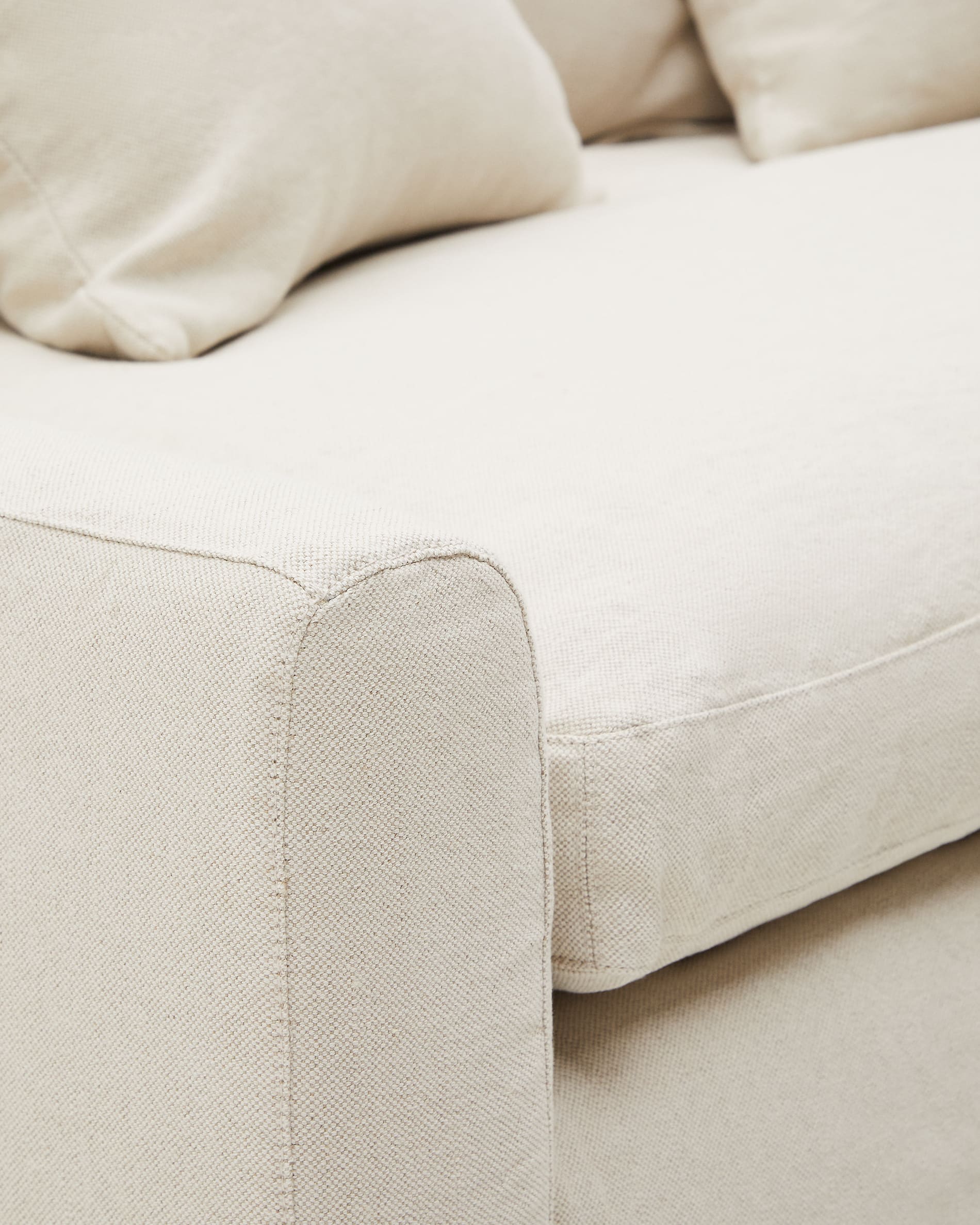 HAMUR HOME Set 2 Federe Quadrate 50x50 Cm Effetto Perforato (Punch) - Beige, Per Cuscini Divano E Letto