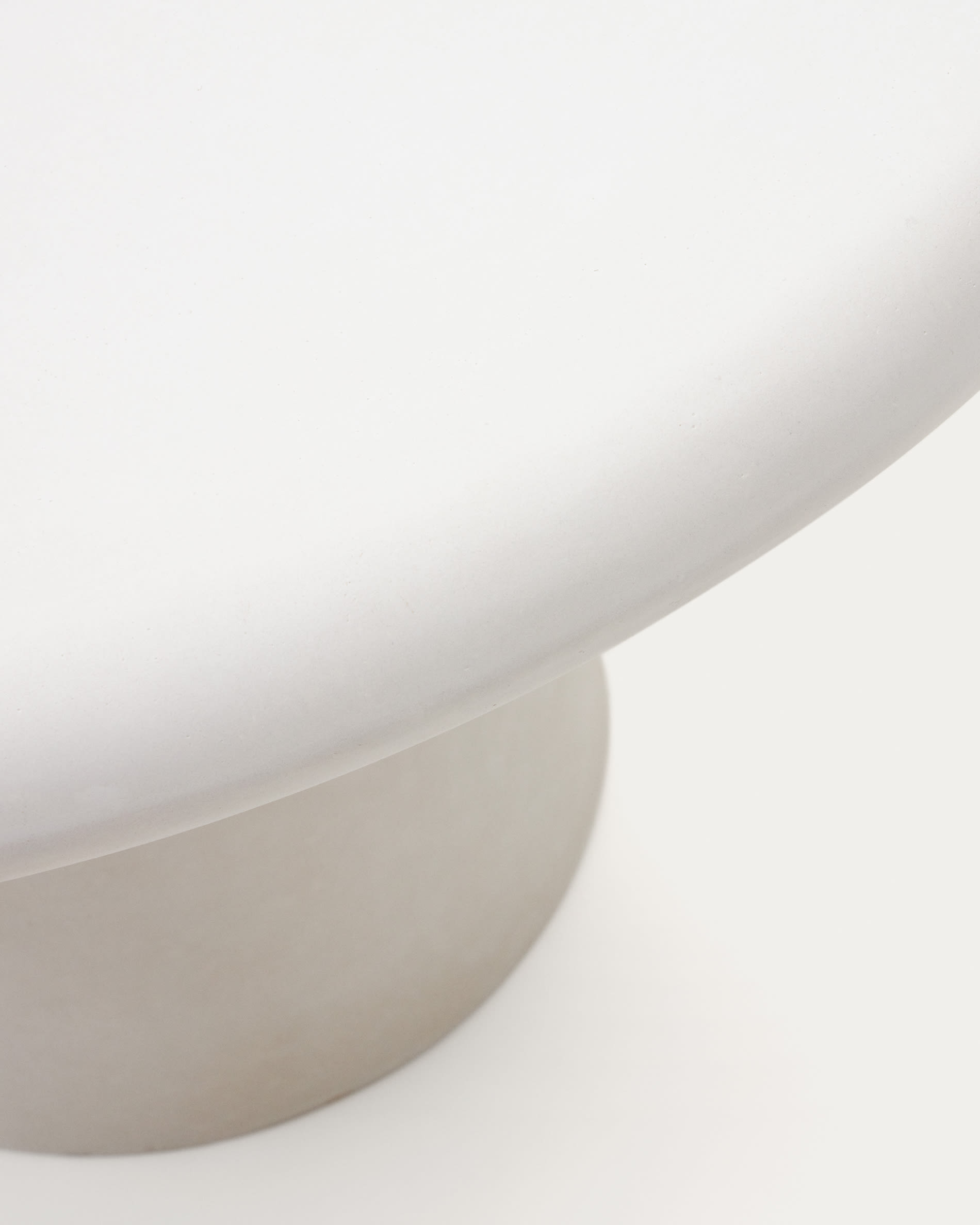 Addaia white cement, round table, Ø140 cm