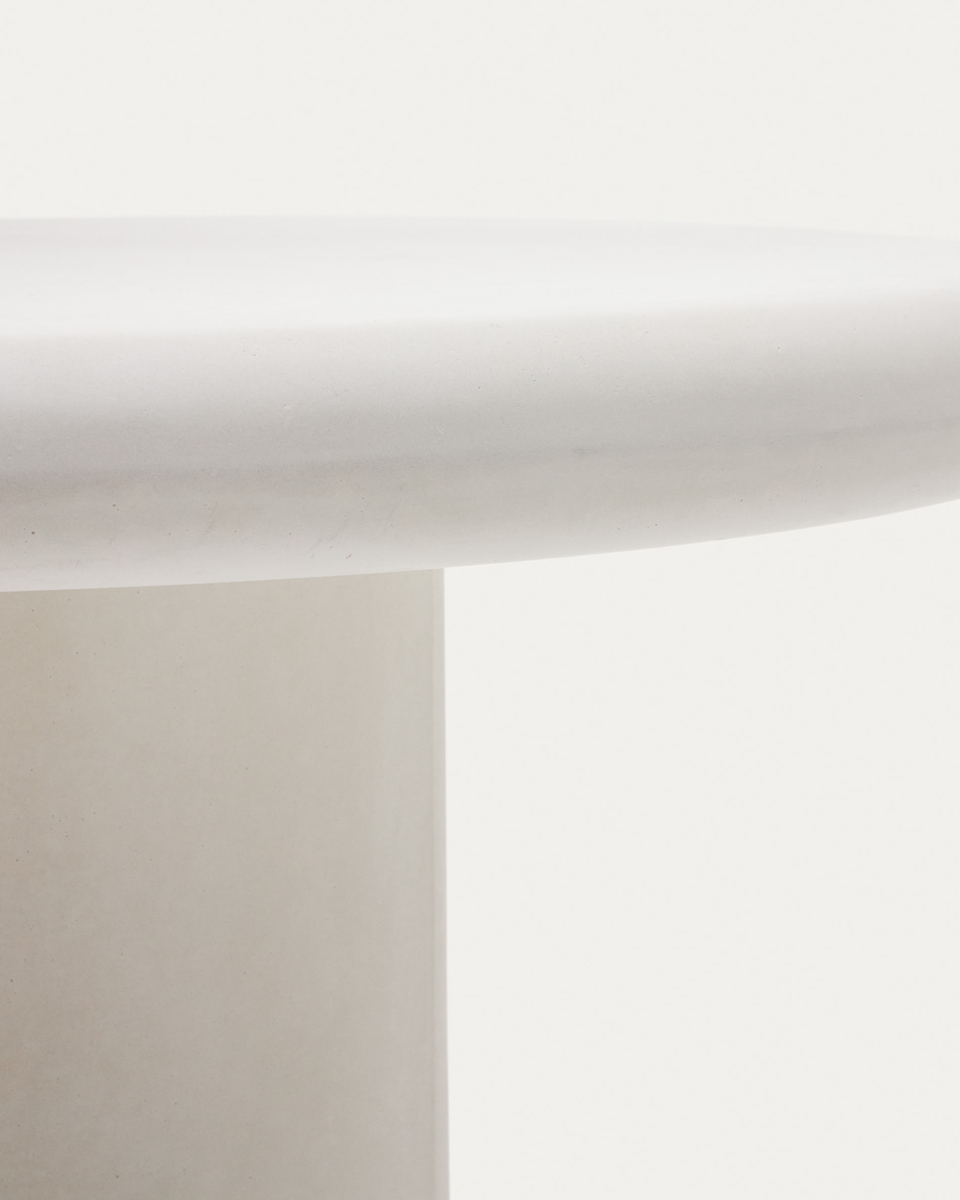 Addaia white cement, round table, Ø140 cm