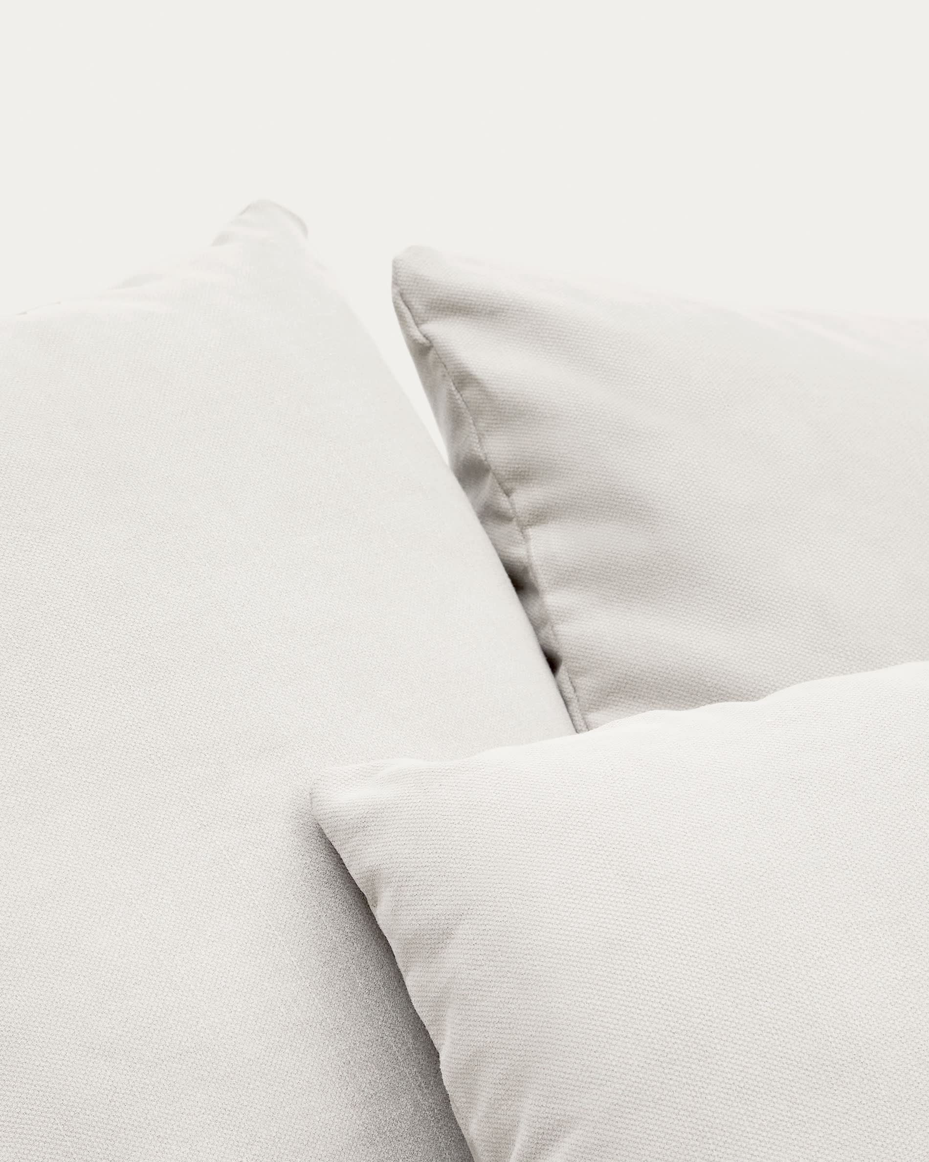 Nora armchair cover in ecru linen and cotton 140cm