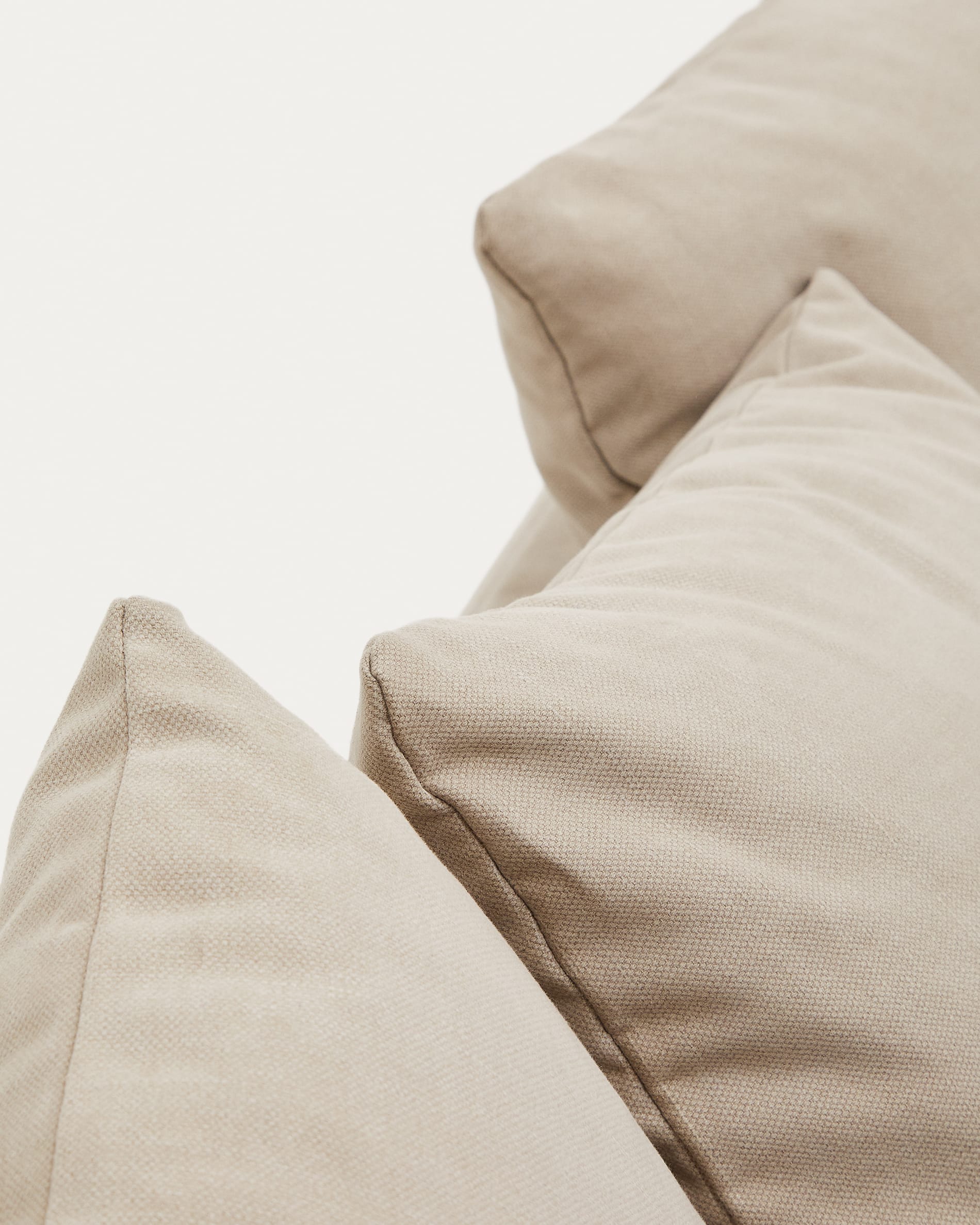 Nora 3-seater sofa cover in taupe linen and cotton