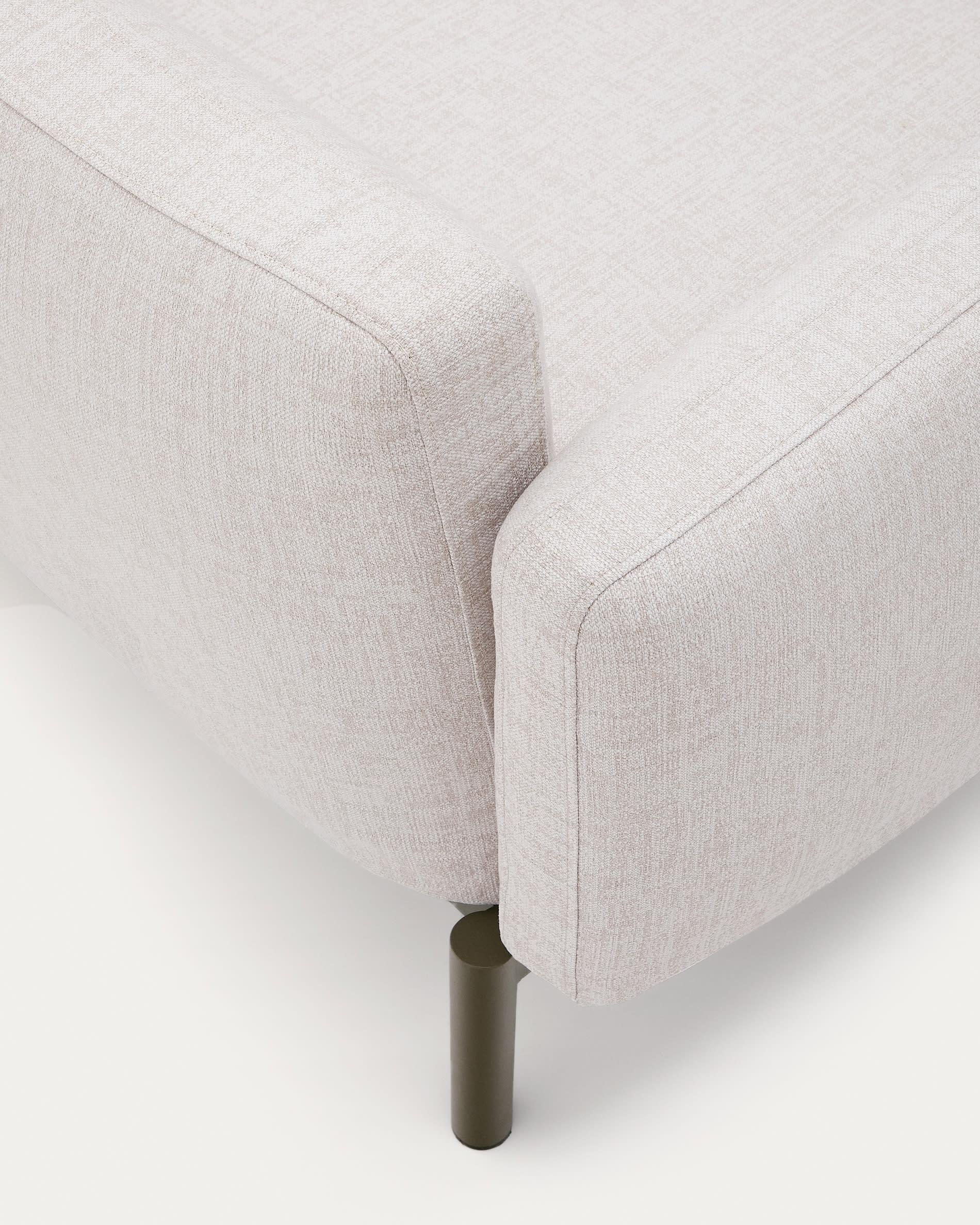 Sorells outdoor modular armchair in aluminium with green finish