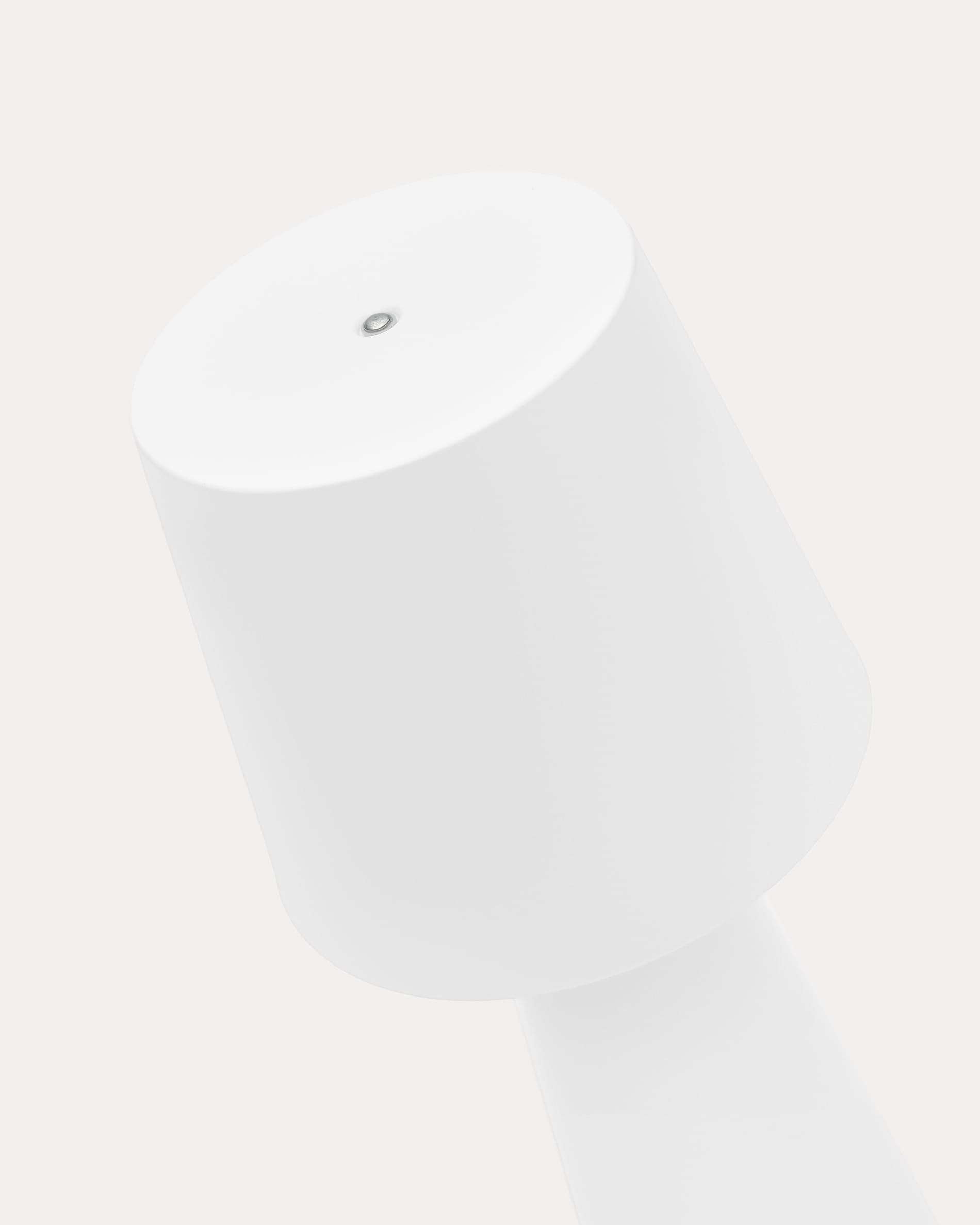 Arenys large outdoor metal table lamp in a white painted finish