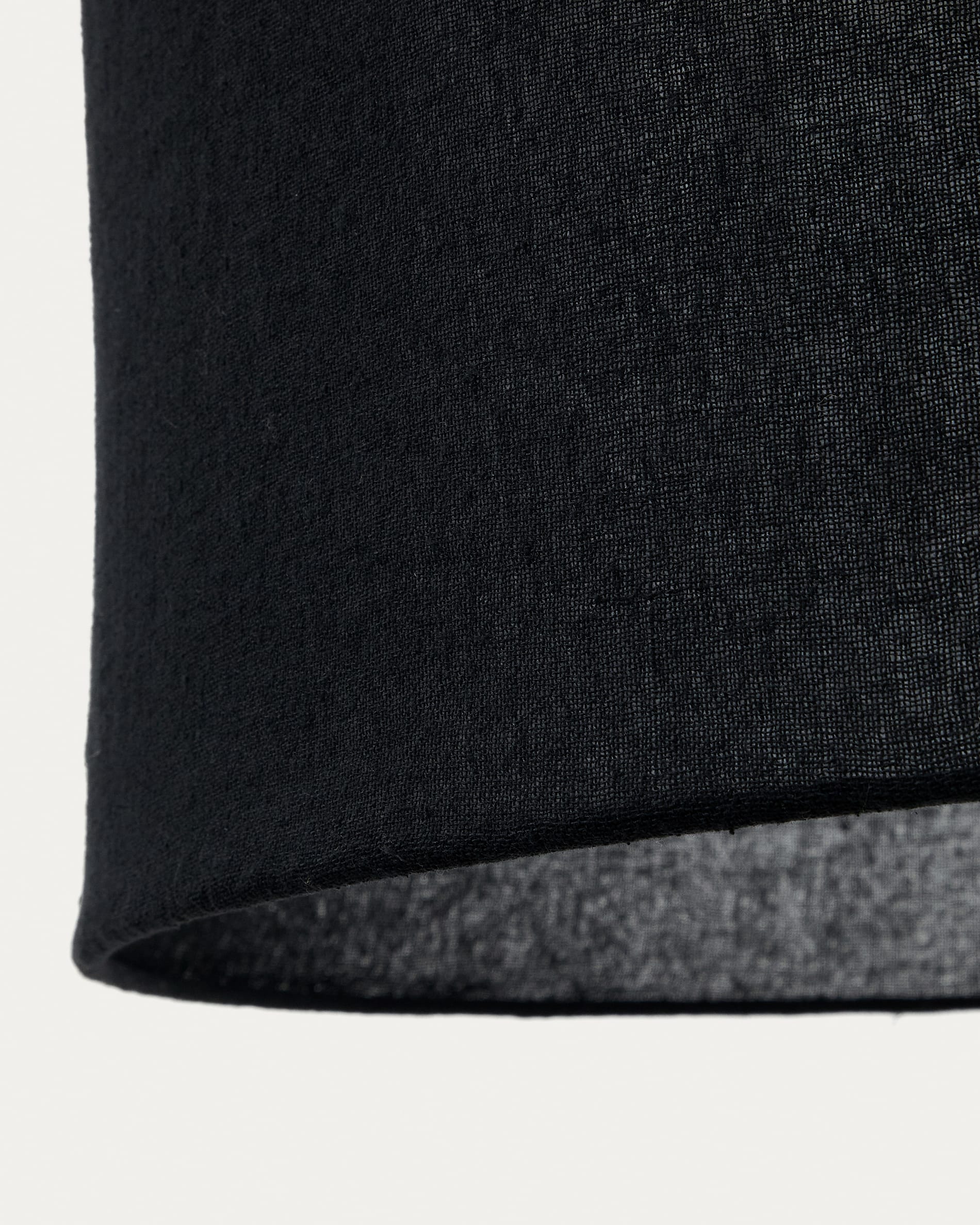 Mariela linen ceiling lamp shade in a black finish Ø 50 x 30 cm