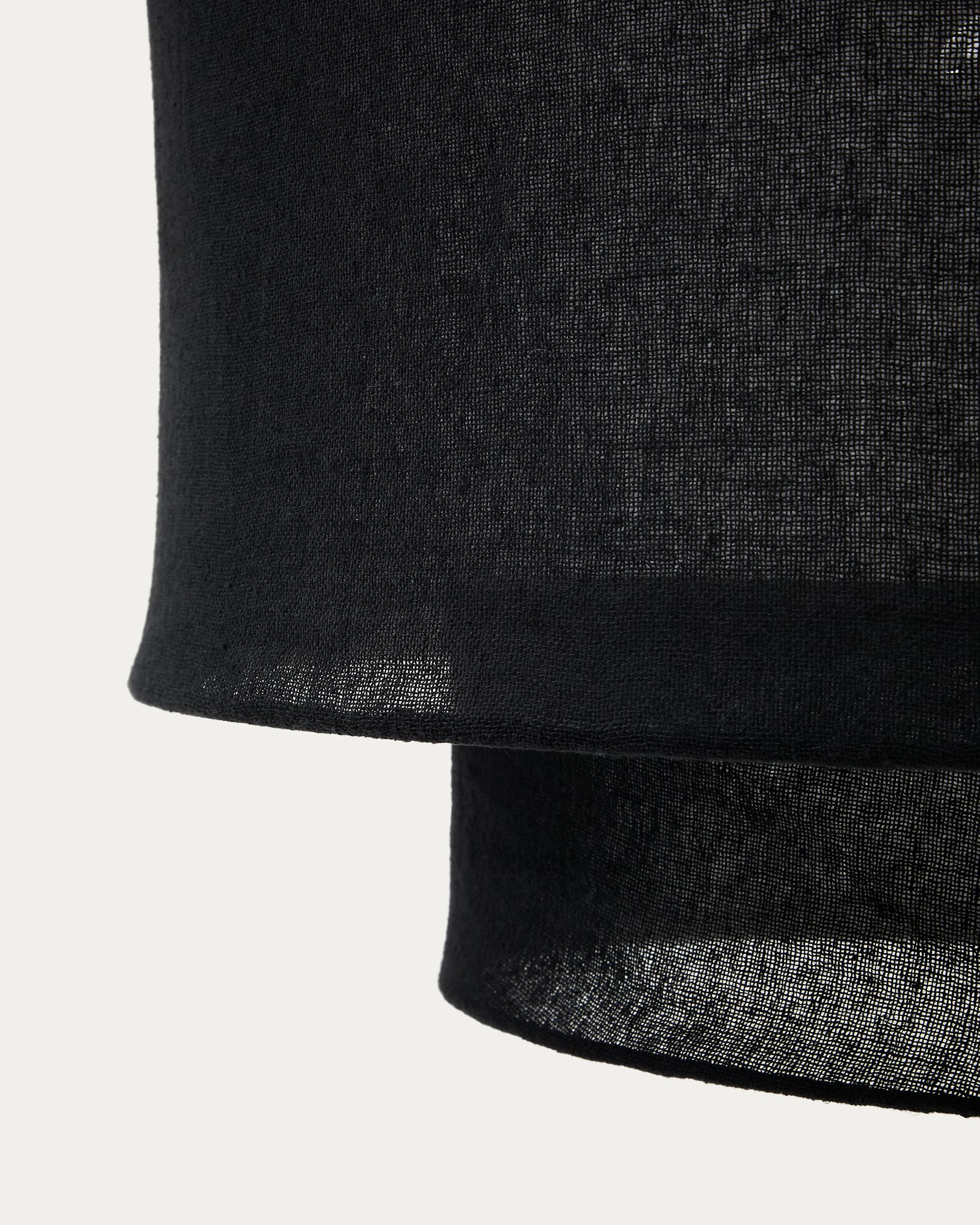 Mariela linen ceiling lamp shade in a black finish Ø 60 x 40 cm
