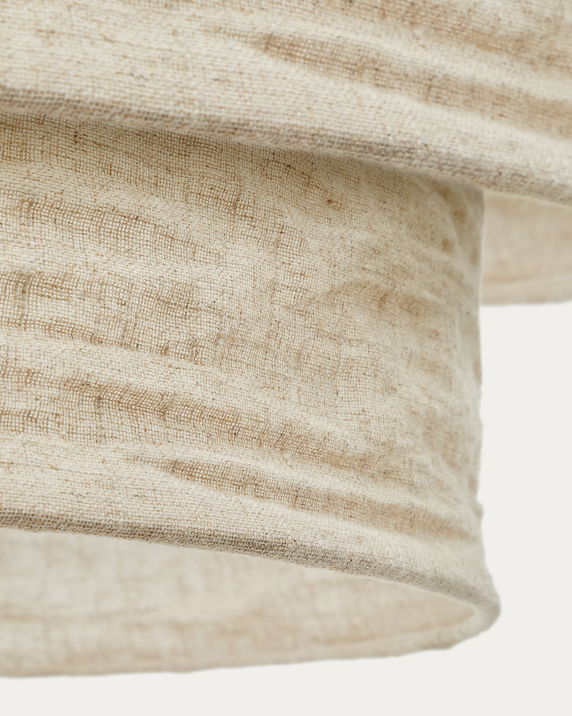 Mariela linen ceiling lamp shade in a beige finish Ø 60 x 40 cm
