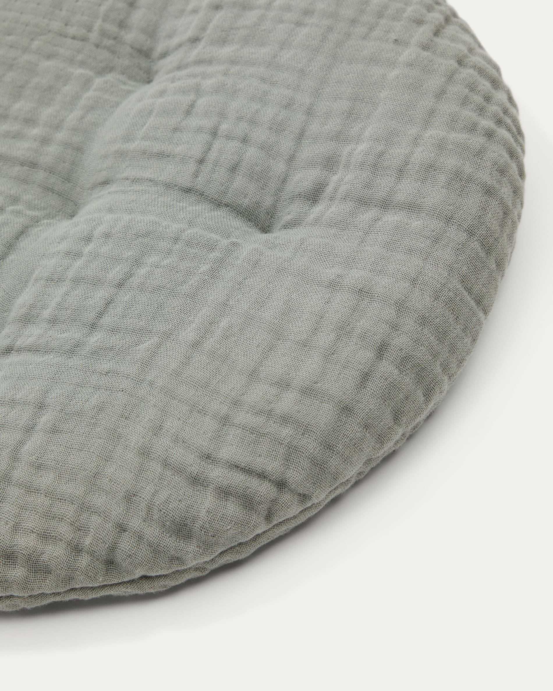 Laily green cushion made of 100% cotton Ø30 cm