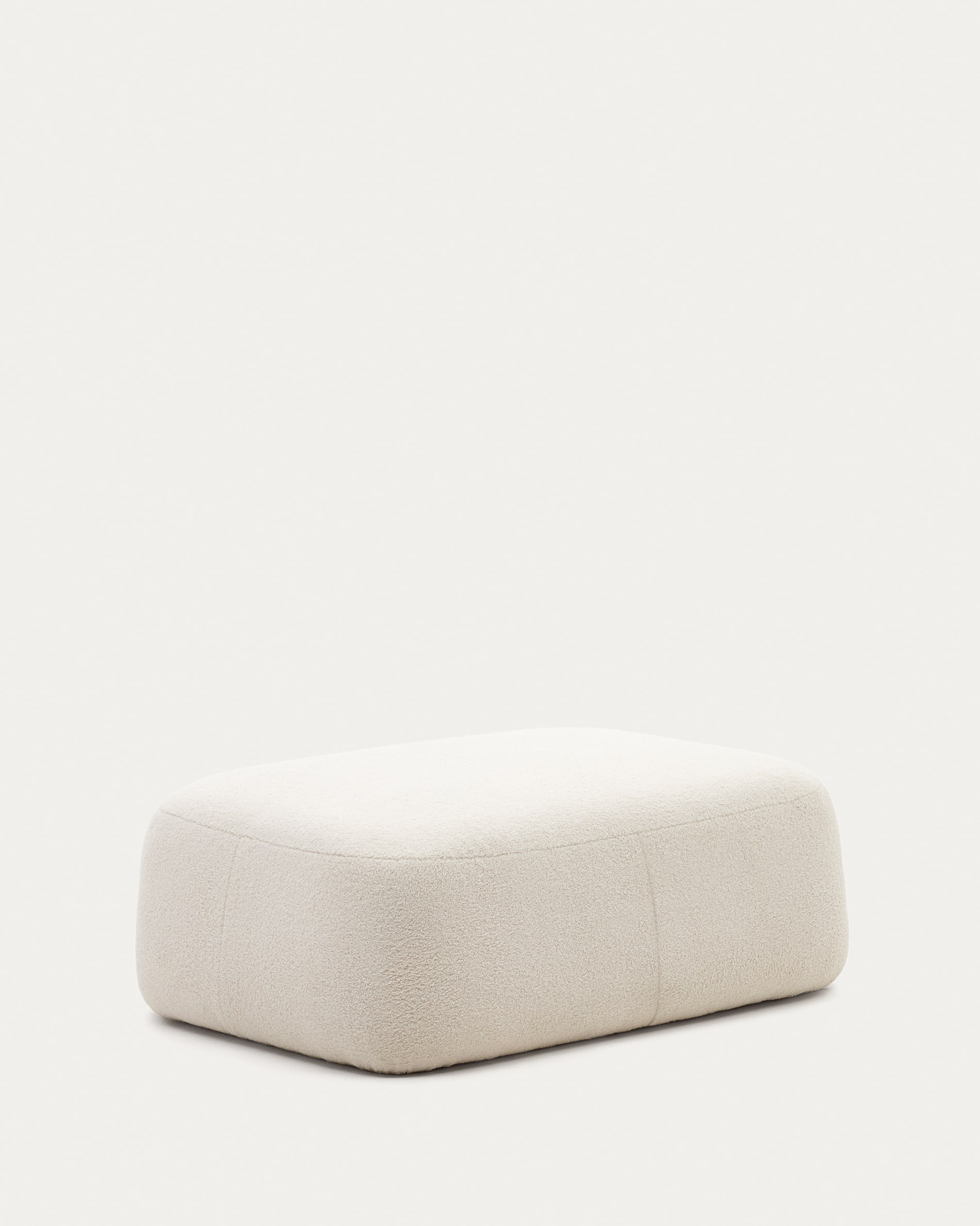 Martina ecru bouclé footrest 123 x 85cm FSC Mix Credit