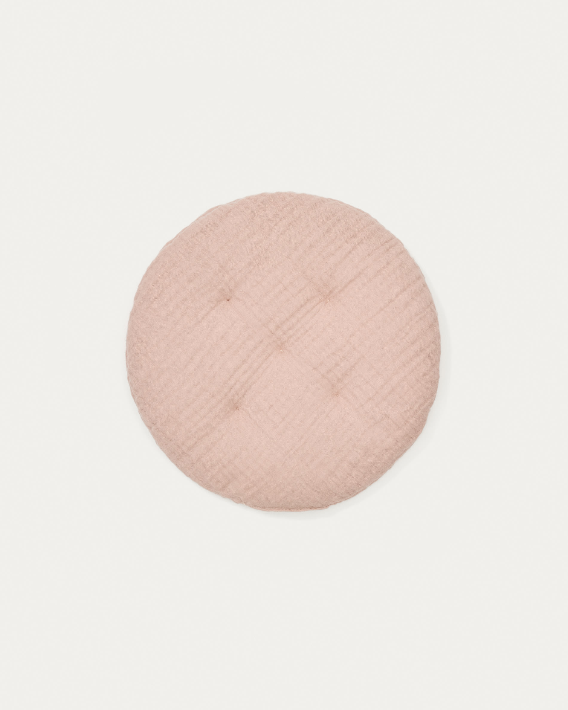 Laily pink cushion made of 100% cotton Ø30 cm