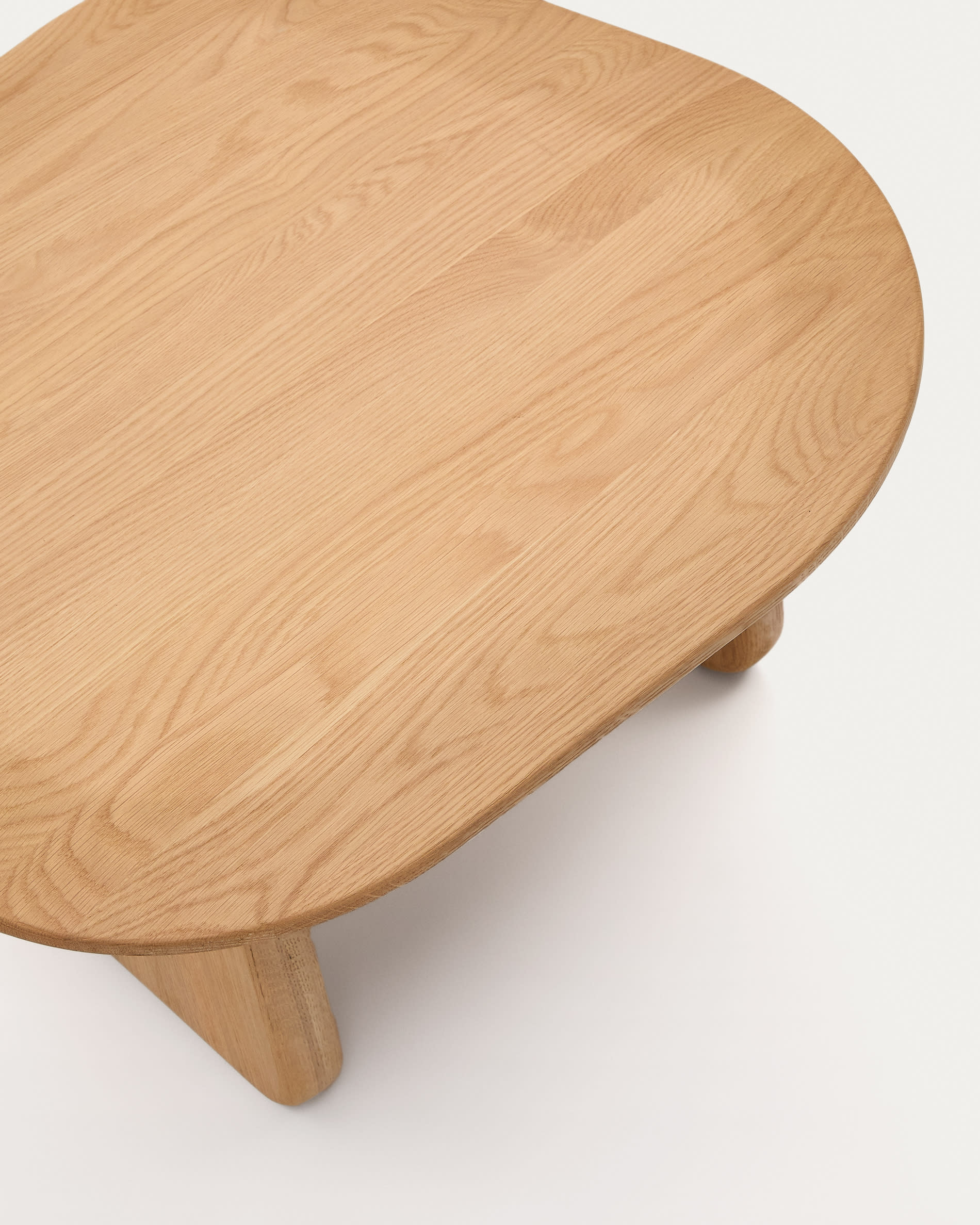 Pirita side table made from solid oak wood in a natural finish, 71 x 70 cm FSC 100%