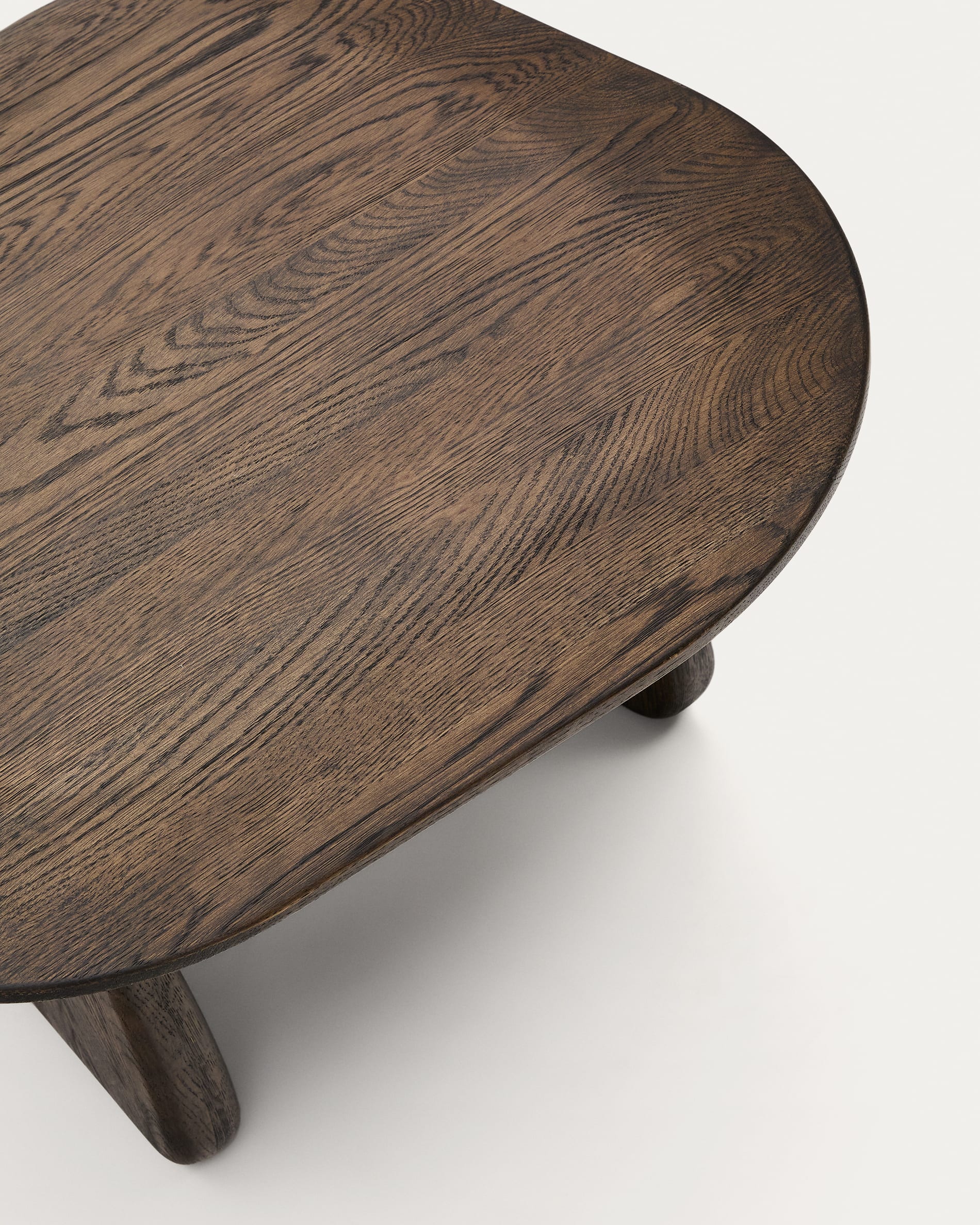Pirita side table made from solid oak wood in a dark finish, 71 x 70 cm FSC 100%