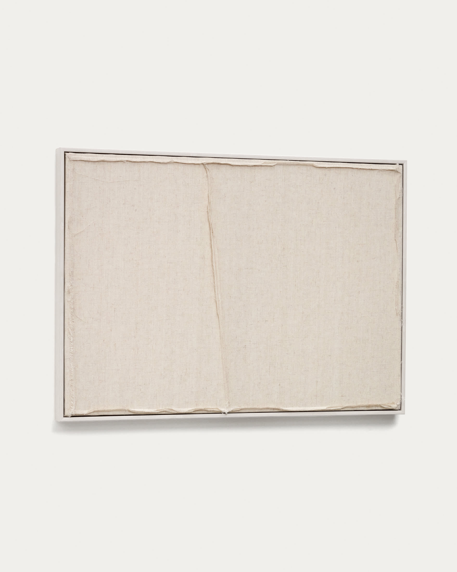 Maha white wall hanging with horizontal line 52 x 72 cm