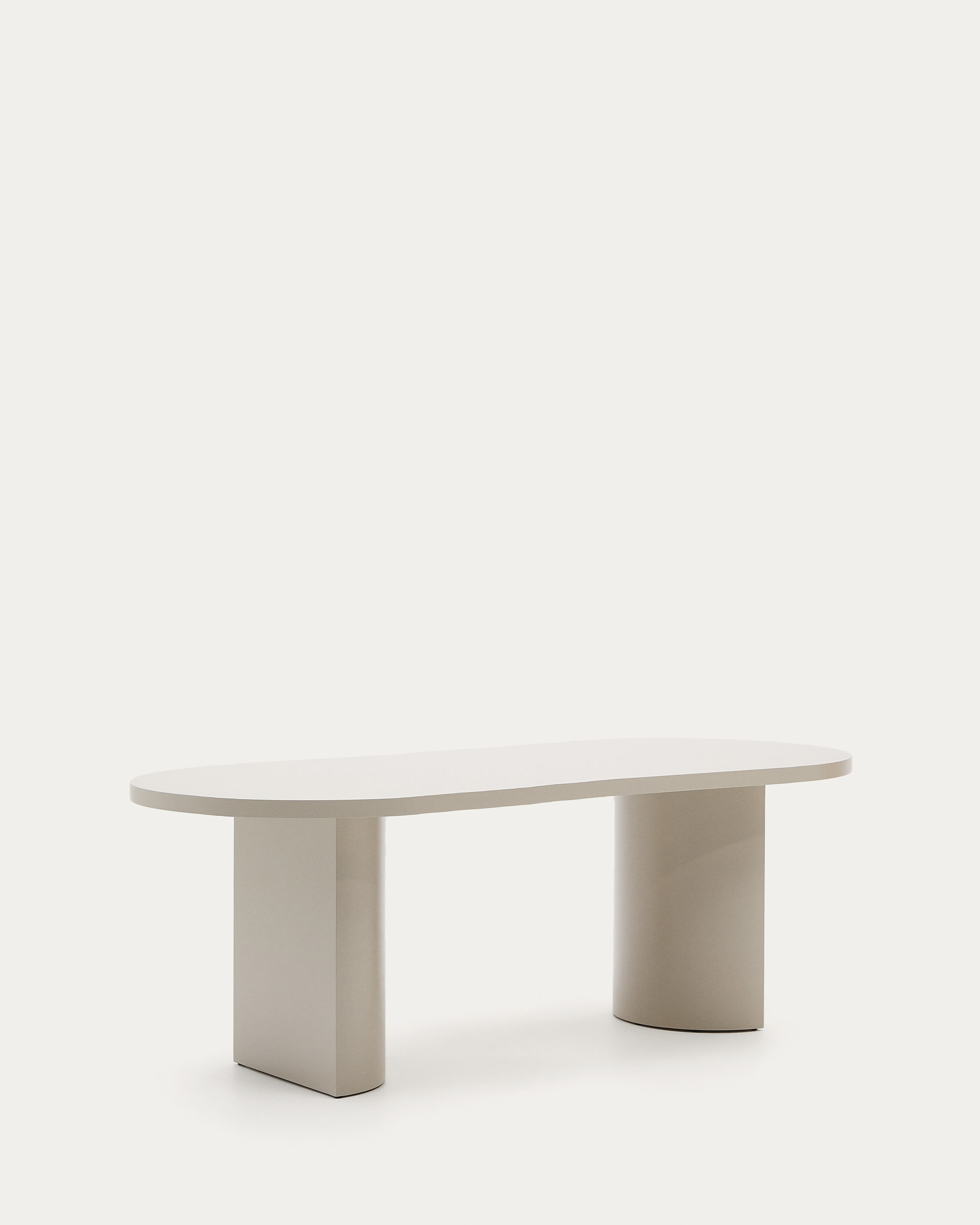 Nealy table in a lacquered MDF in an ecru finish, 200 x 100 cm