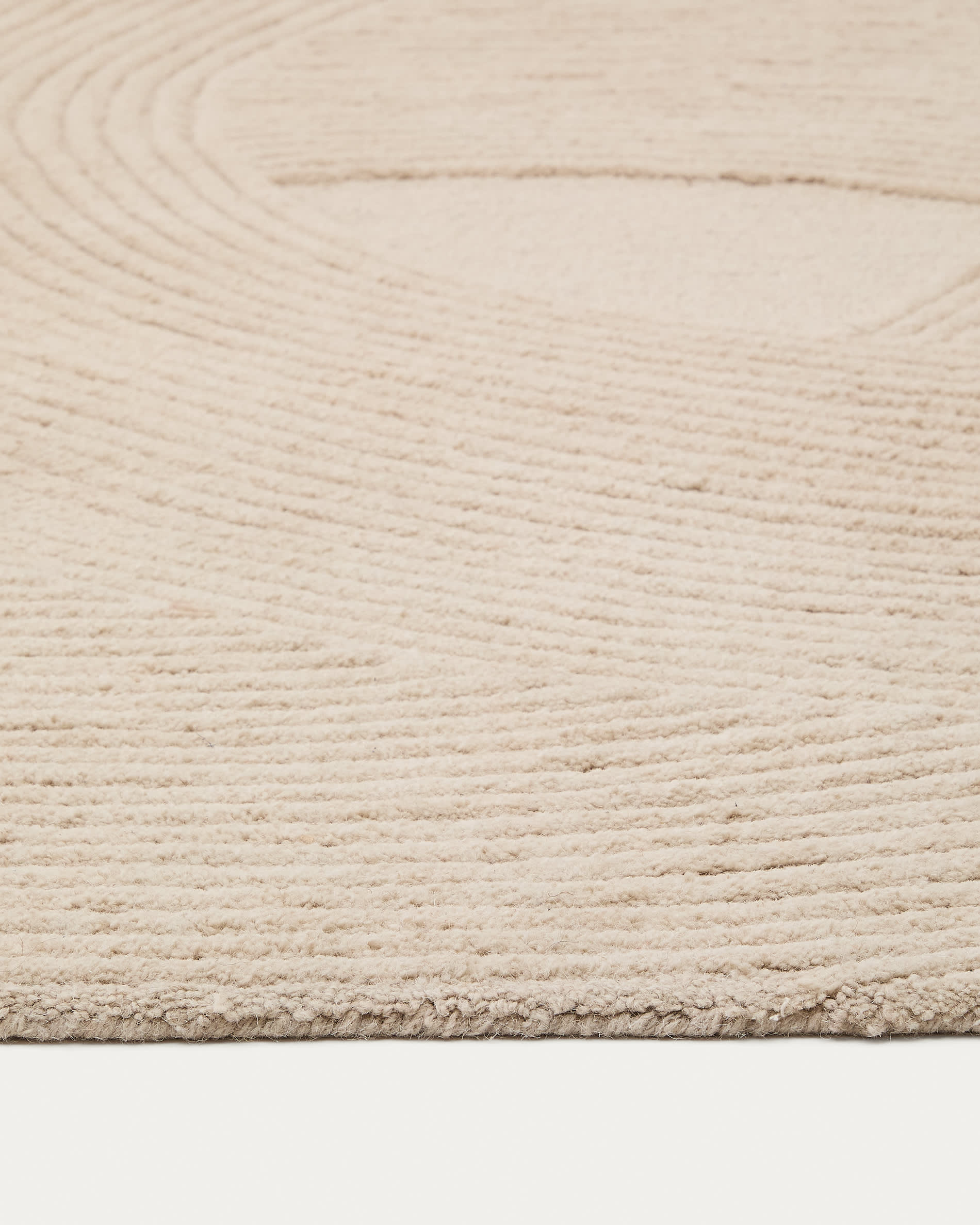 Domm beige wool rug, 200 x 300 cm