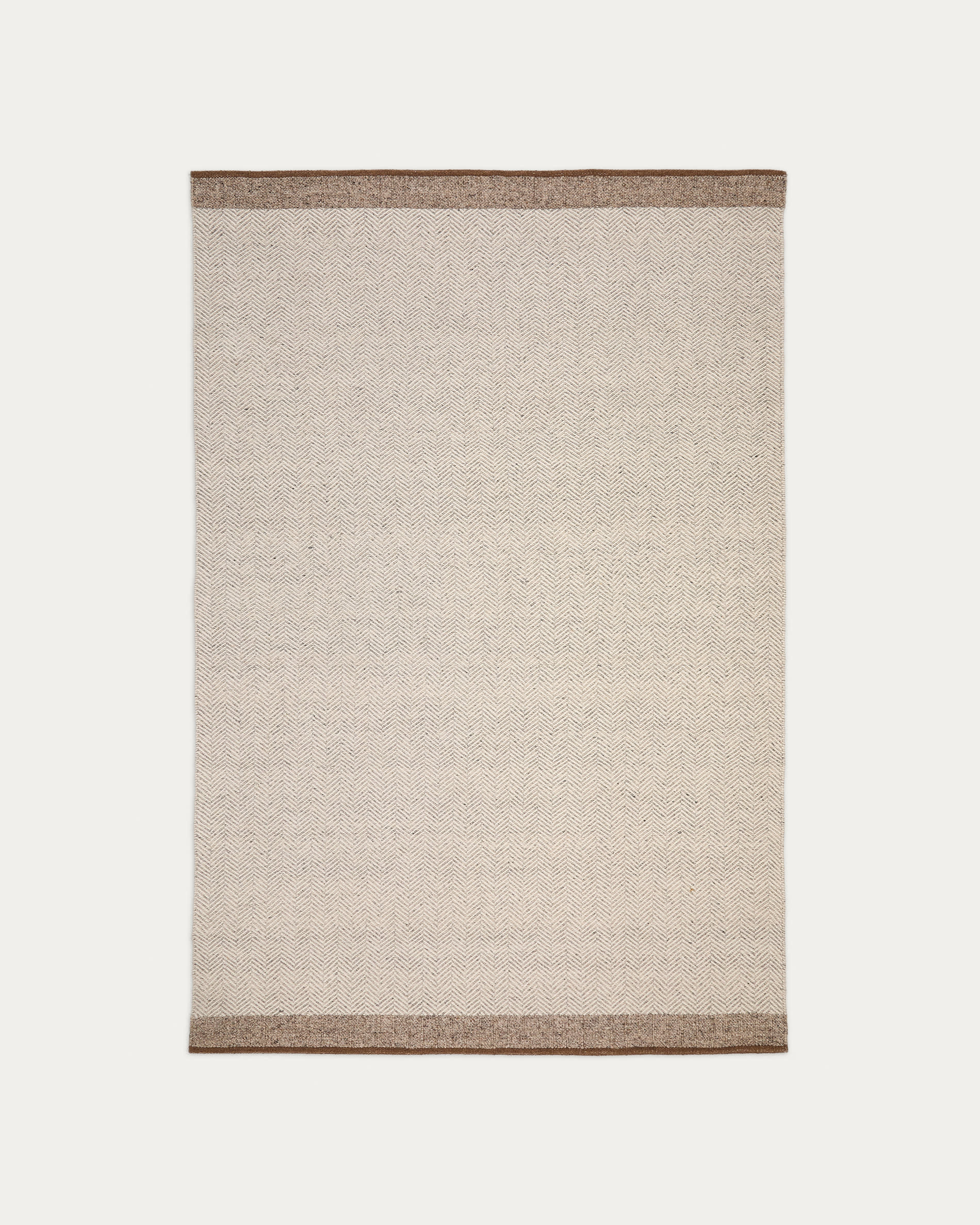 Nifelia beige wool jacquard rug 160 x 230 cm | Kave Home