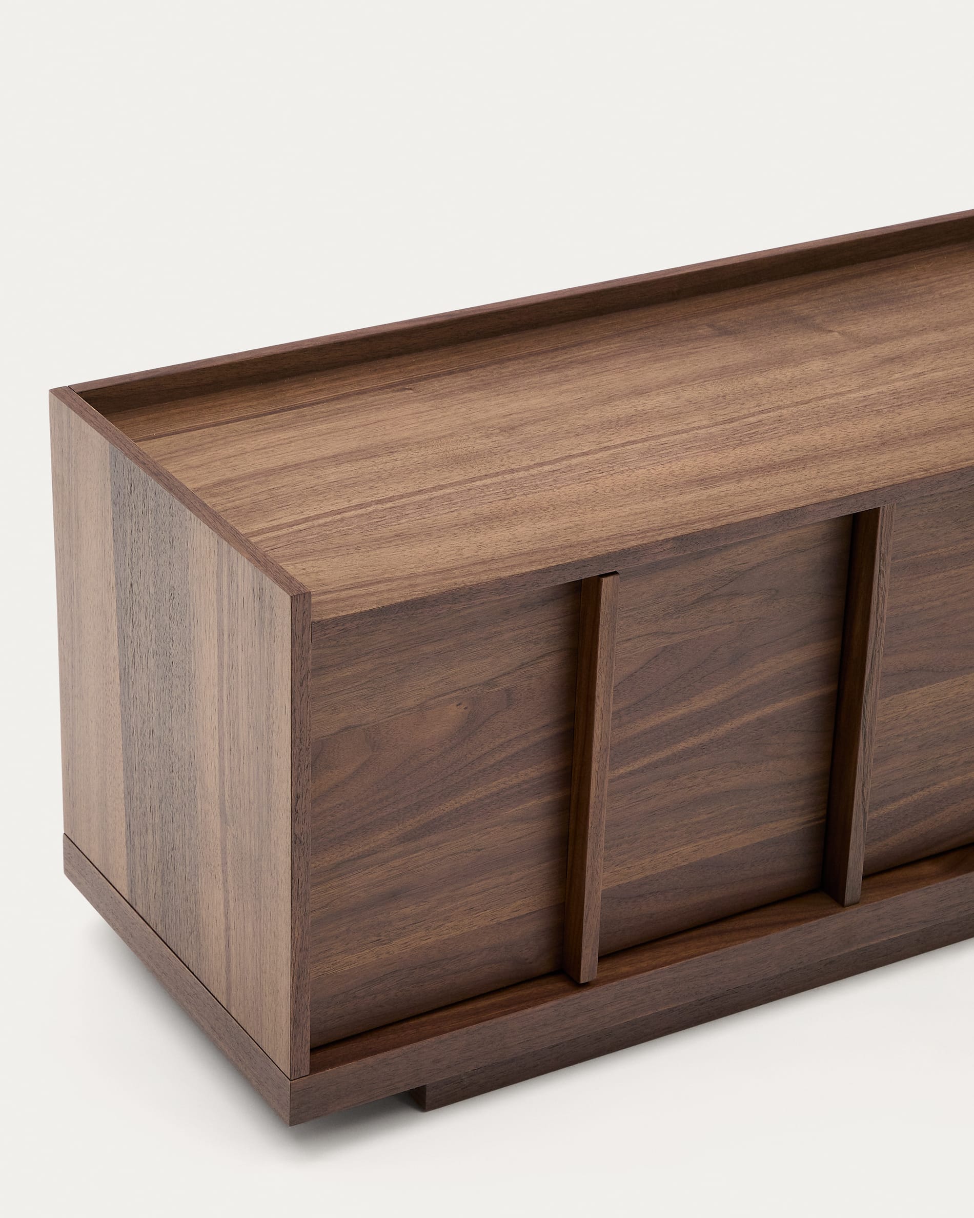 Onix TV stand with a walnut veneer in a dark finish, 200 x 45 cm FSC Mix Credit